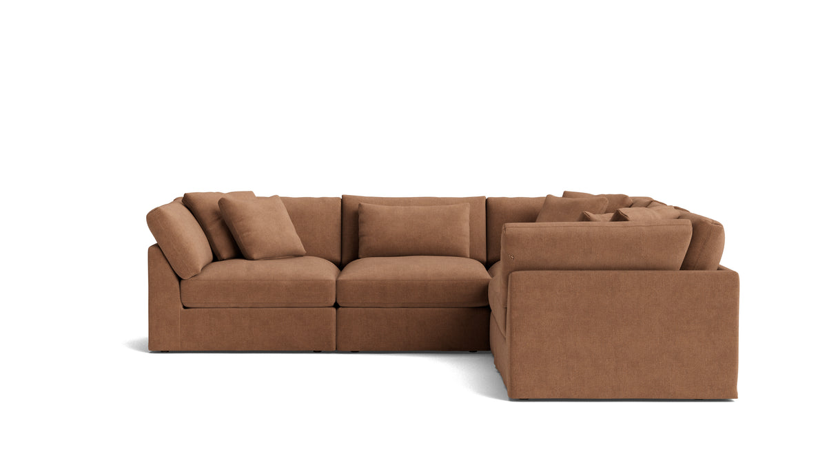 Get Together™ 5-Piece Modular Sectional Closed, Large, Spice