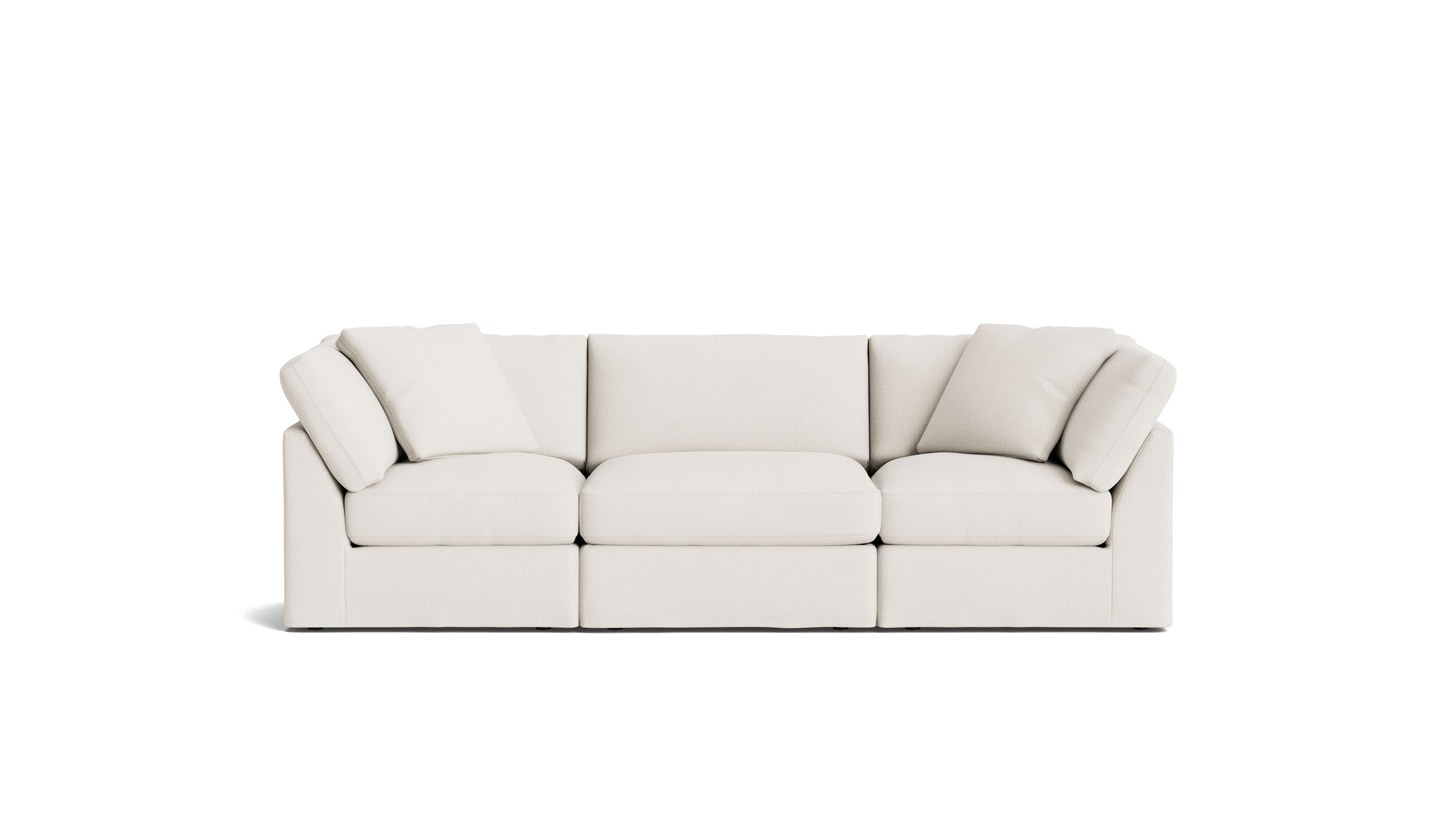 Get Together™ 3 - Piece Modular Sofa, Standard, Cream Linen - Sundays Company CanadaSEC-YJ-035-018