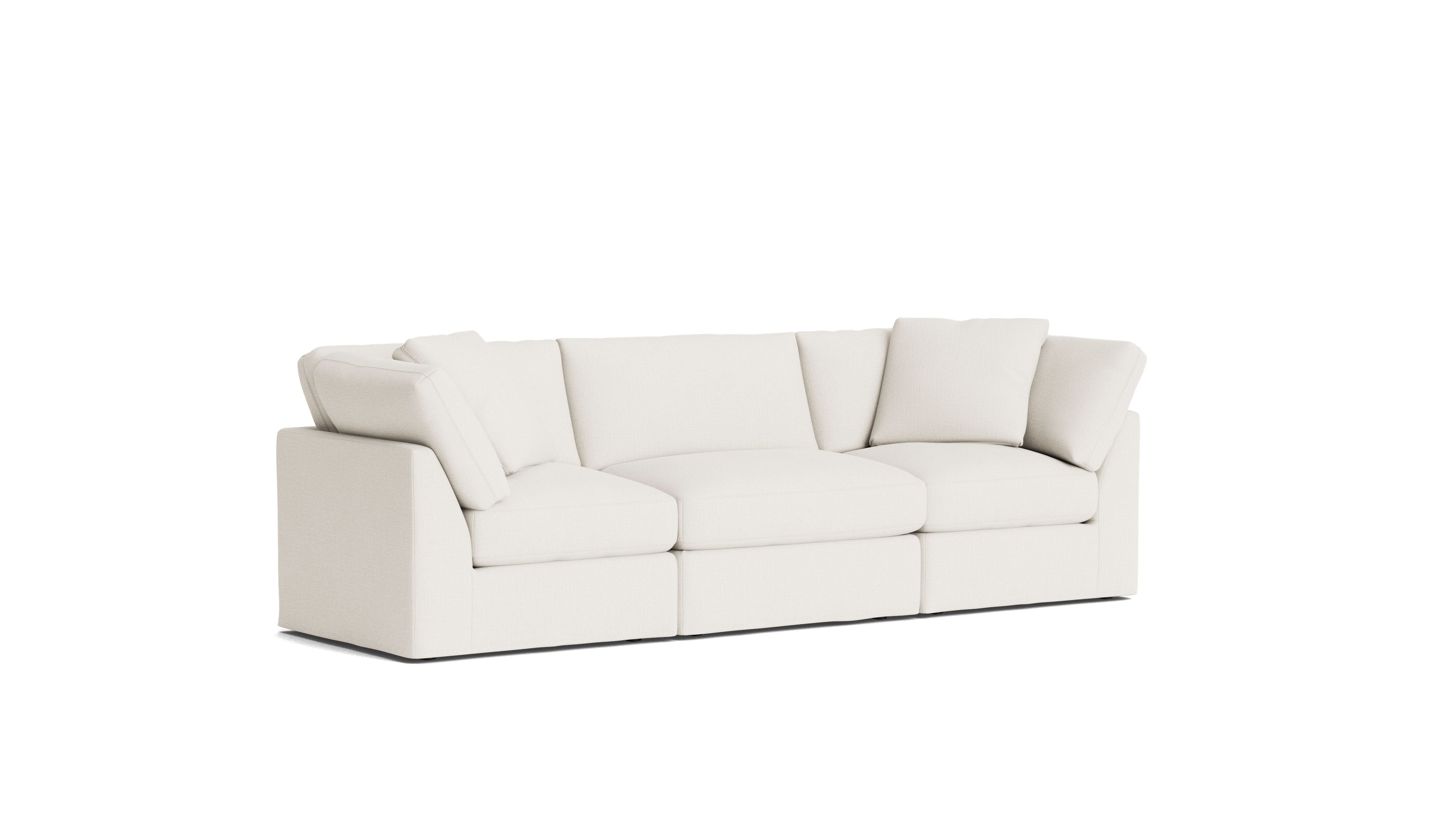Get Together™ 3-Piece Modular Sofa, Standard, Cream Linen