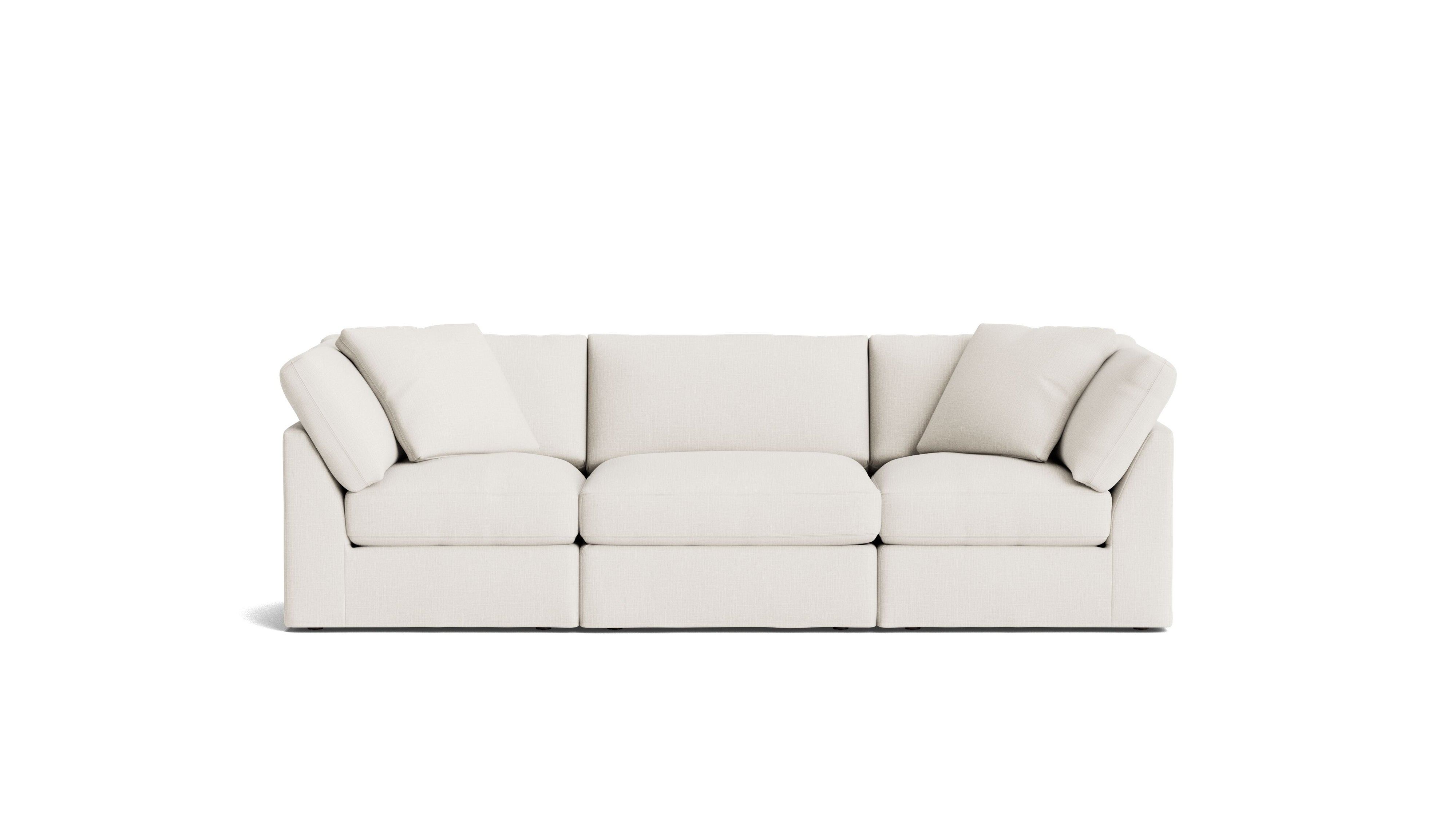 Get Together™ 3-Piece Modular Sofa, Standard, Cream Linen