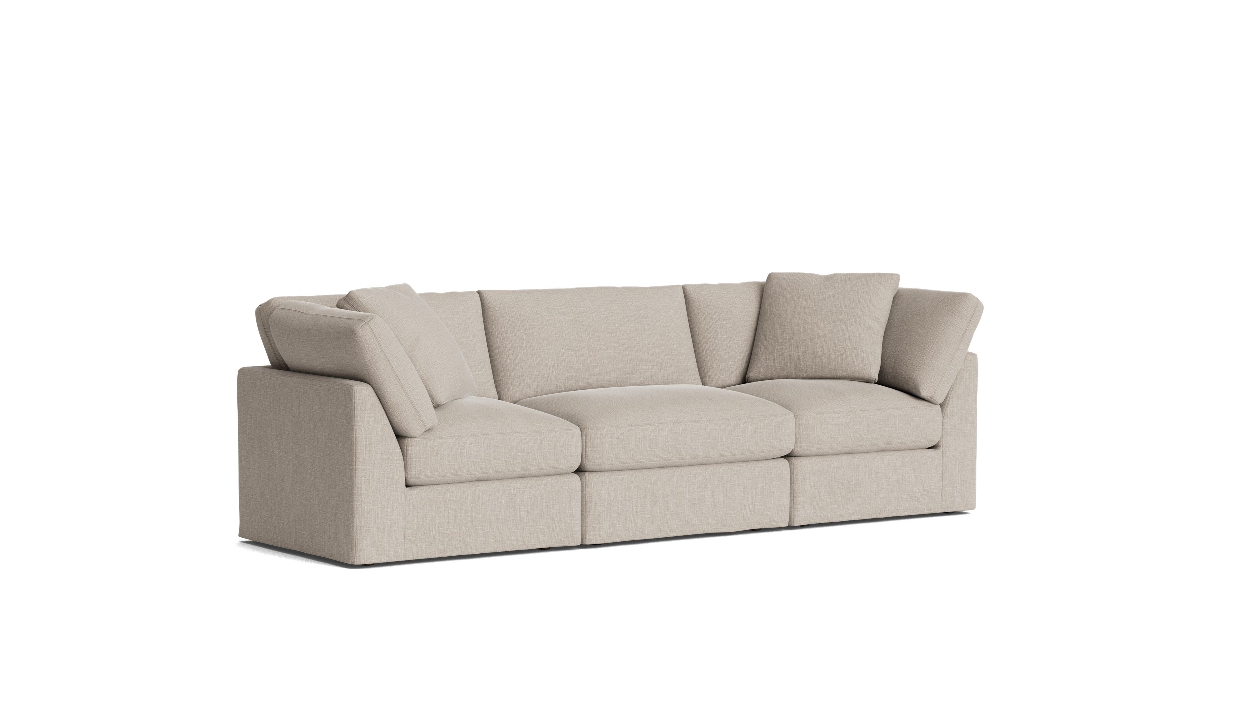 Get Together™ 3 - Piece Modular Sofa, Standard, Light Pebble - Sundays Company CanadaSEC-YJ-035-029