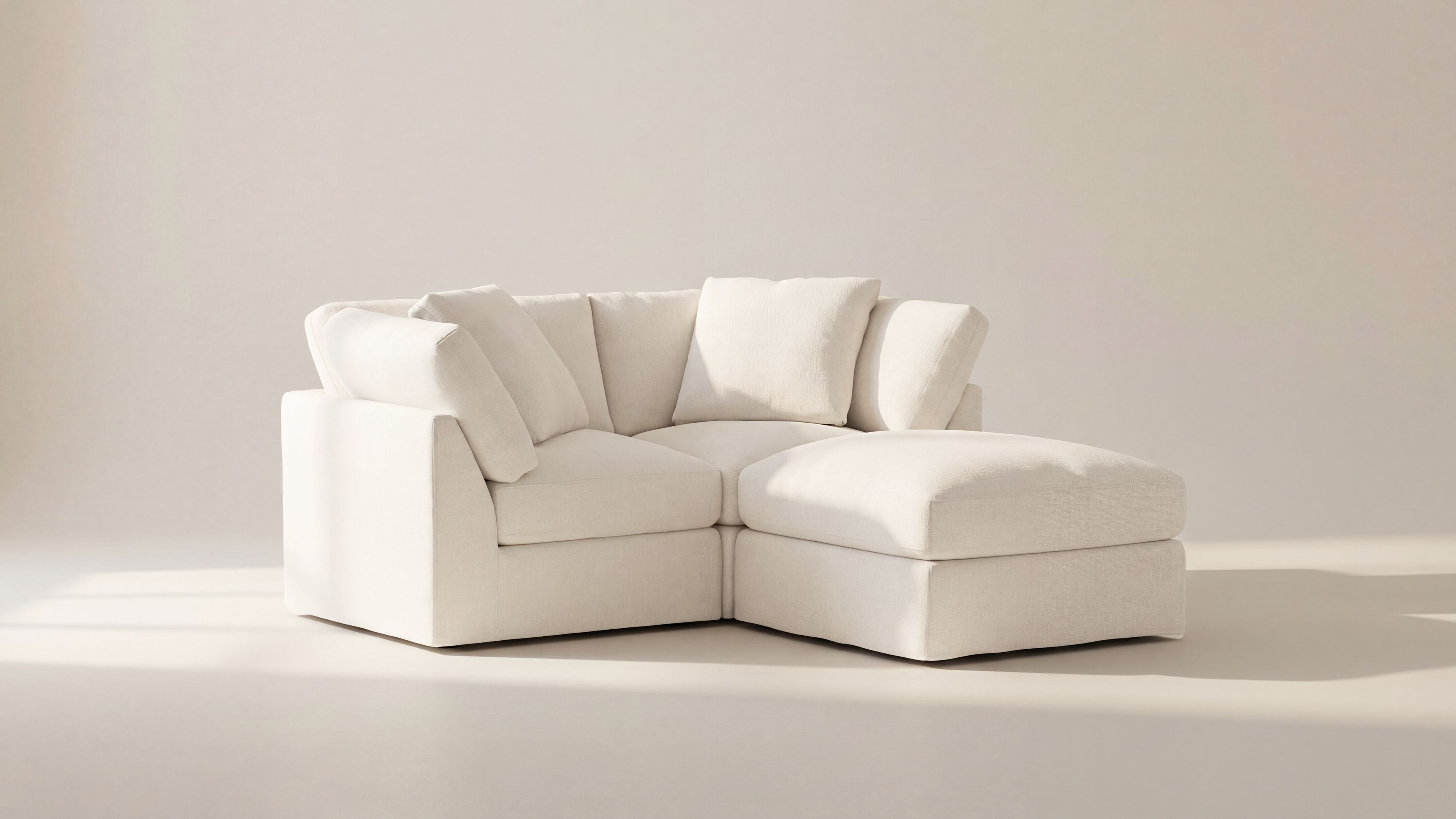 Get Together™ 3-Piece Modular Sectional, Standard, Cream Linen