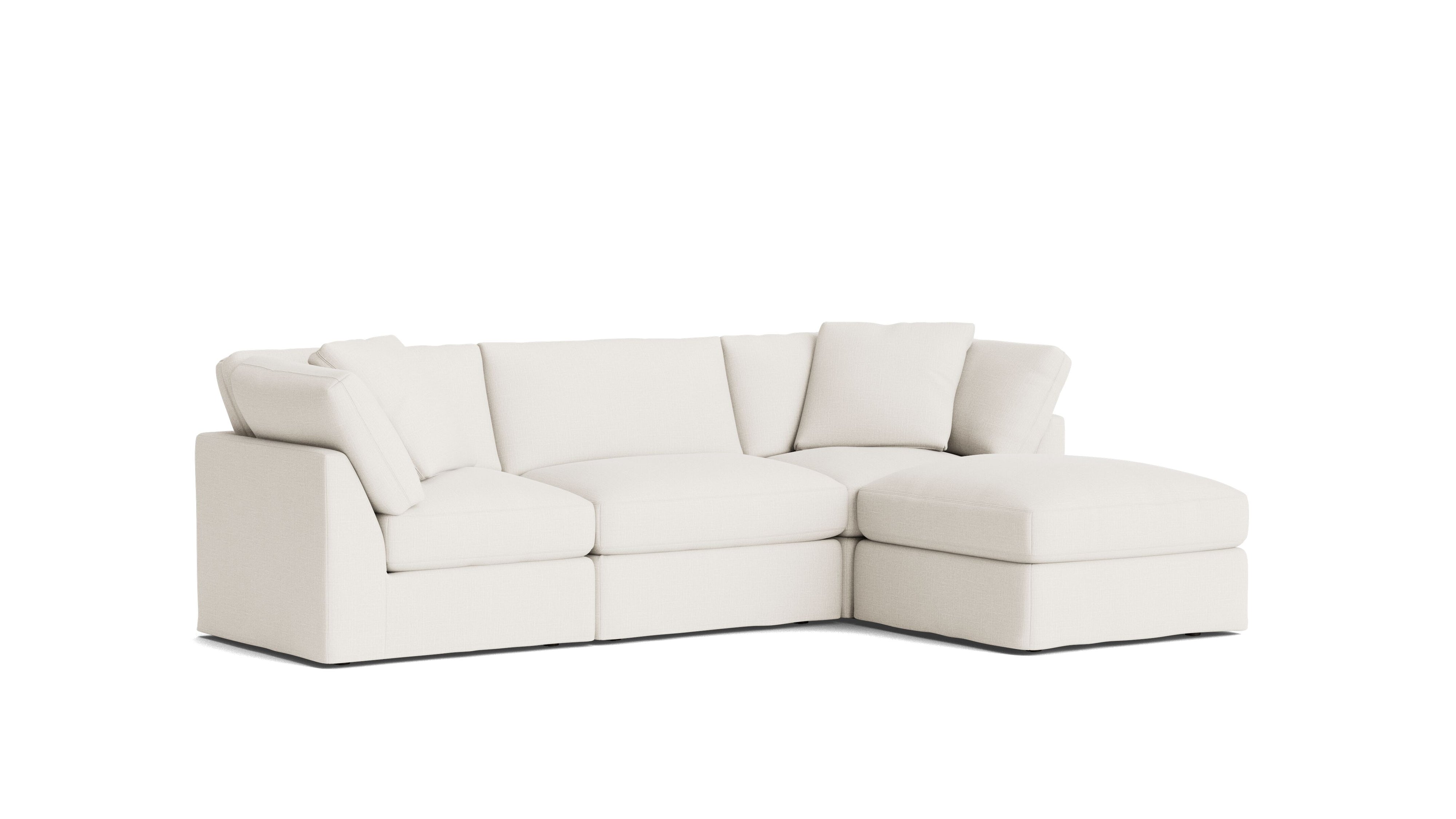 Get Together™ 4 - Piece Modular Sectional, Standard, Cream Linen - Sundays Company CanadaSEC-YJ-037-018