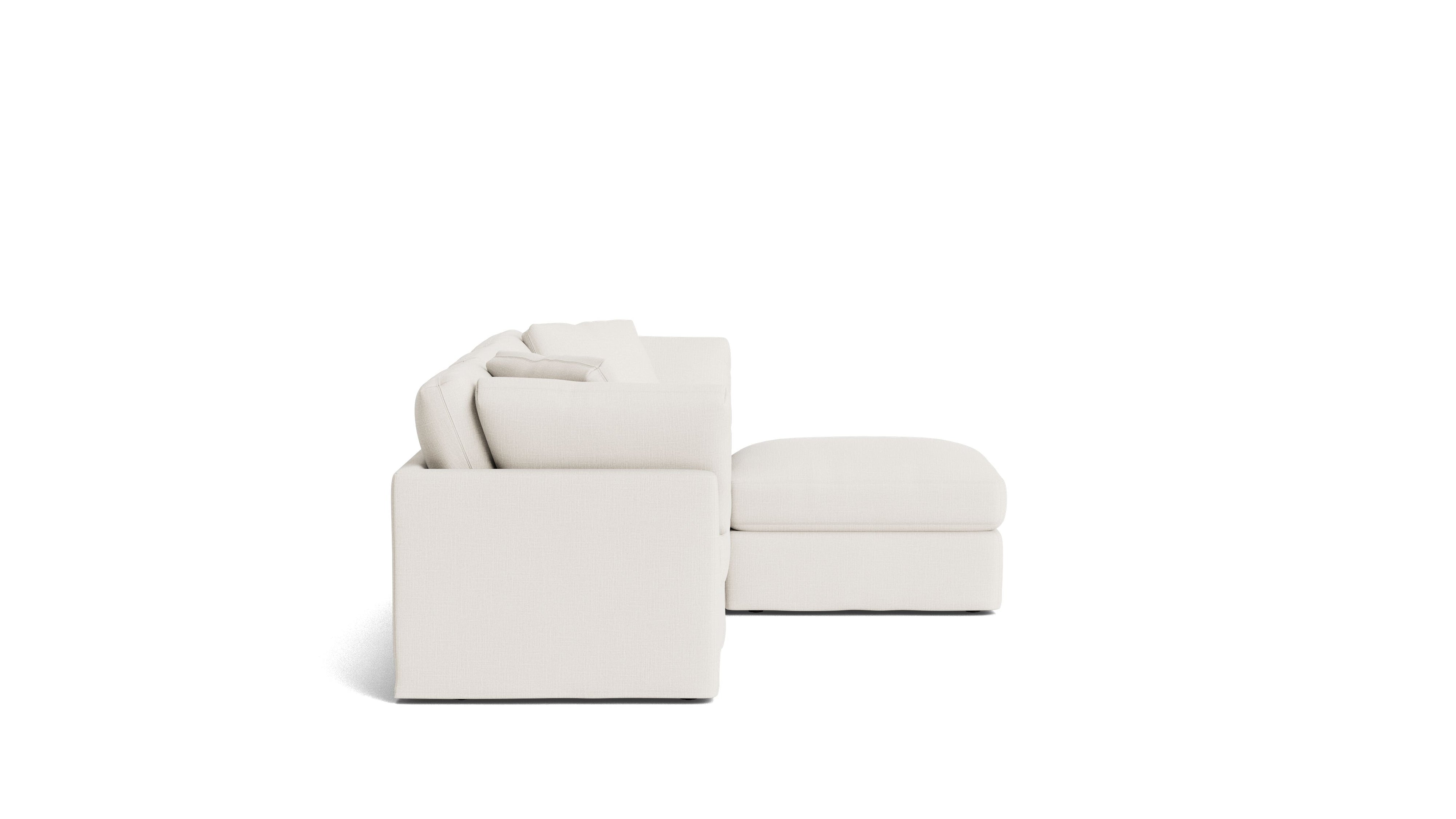 Get Together™ 4 - Piece Modular Sectional, Standard, Cream Linen - Sundays Company CanadaSEC-YJ-037-018
