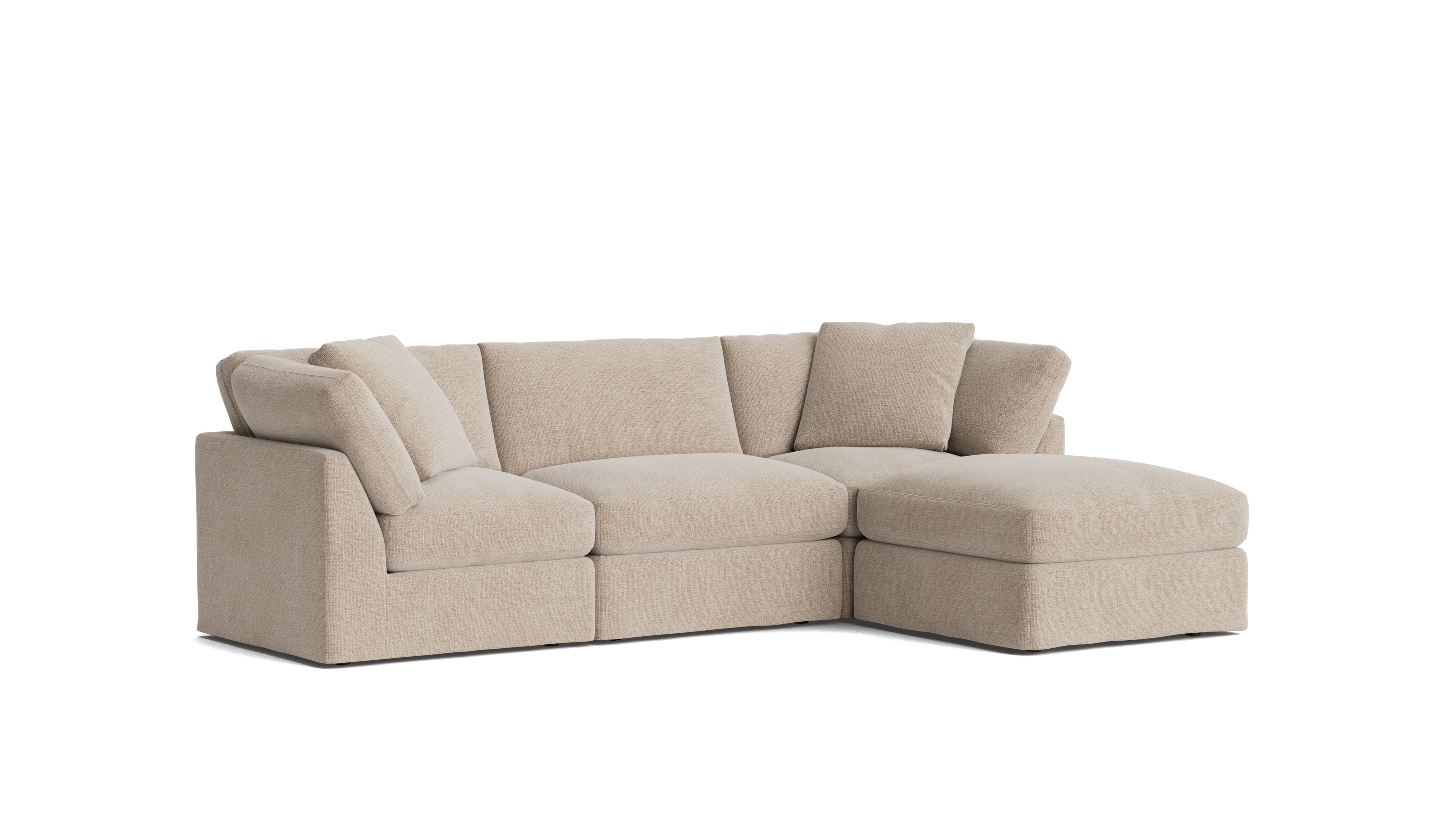 Get Together™ 4 - Piece Modular Sectional, Standard, Champagne - Sundays Company CanadaSEC-YJ-037-041