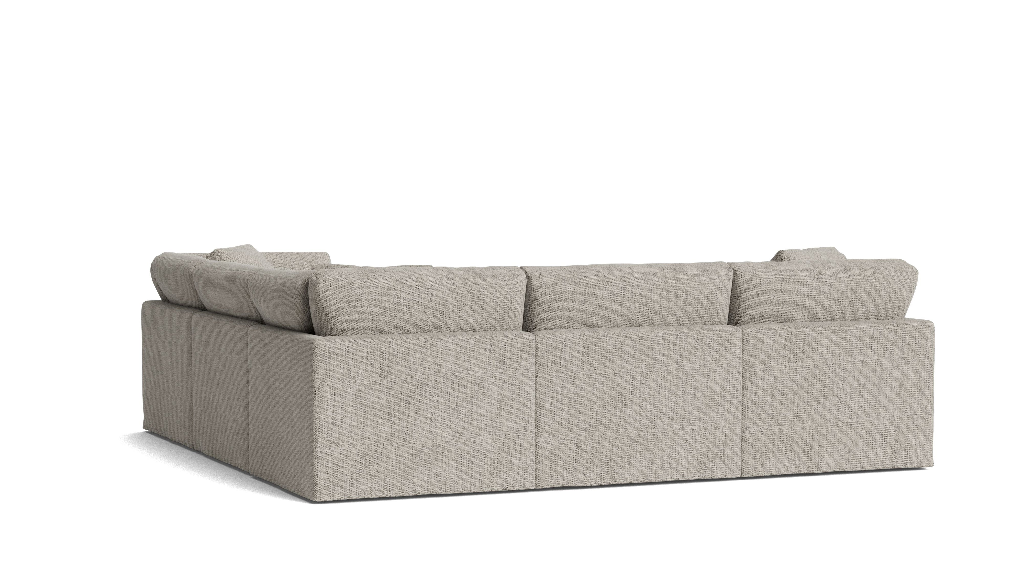 Get Together™ 5 - Piece Modular Sectional Closed, Standard, Oatmeal - Sundays Company CanadaSEC-YJ-038-007