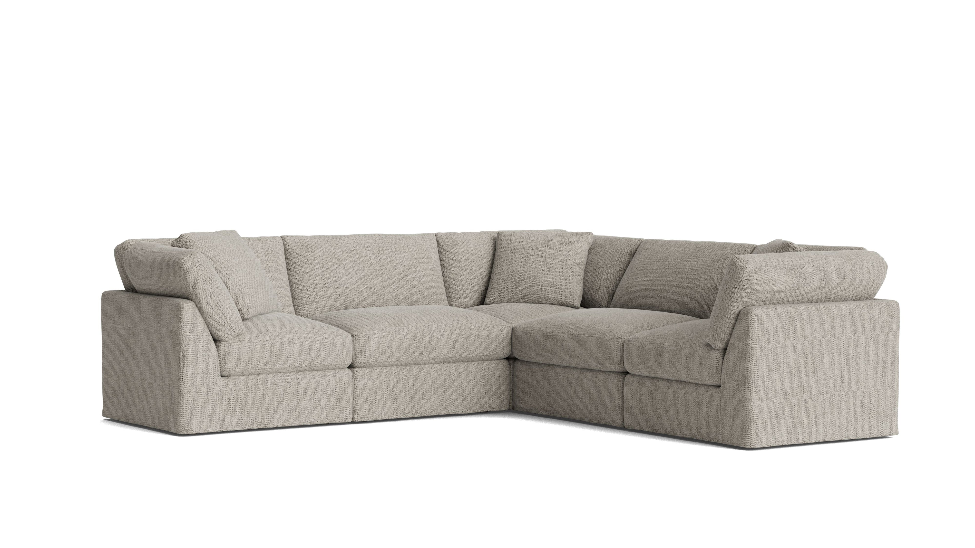 Get Together™ 5 - Piece Modular Sectional Closed, Standard, Oatmeal - Sundays Company CanadaSEC-YJ-038-007
