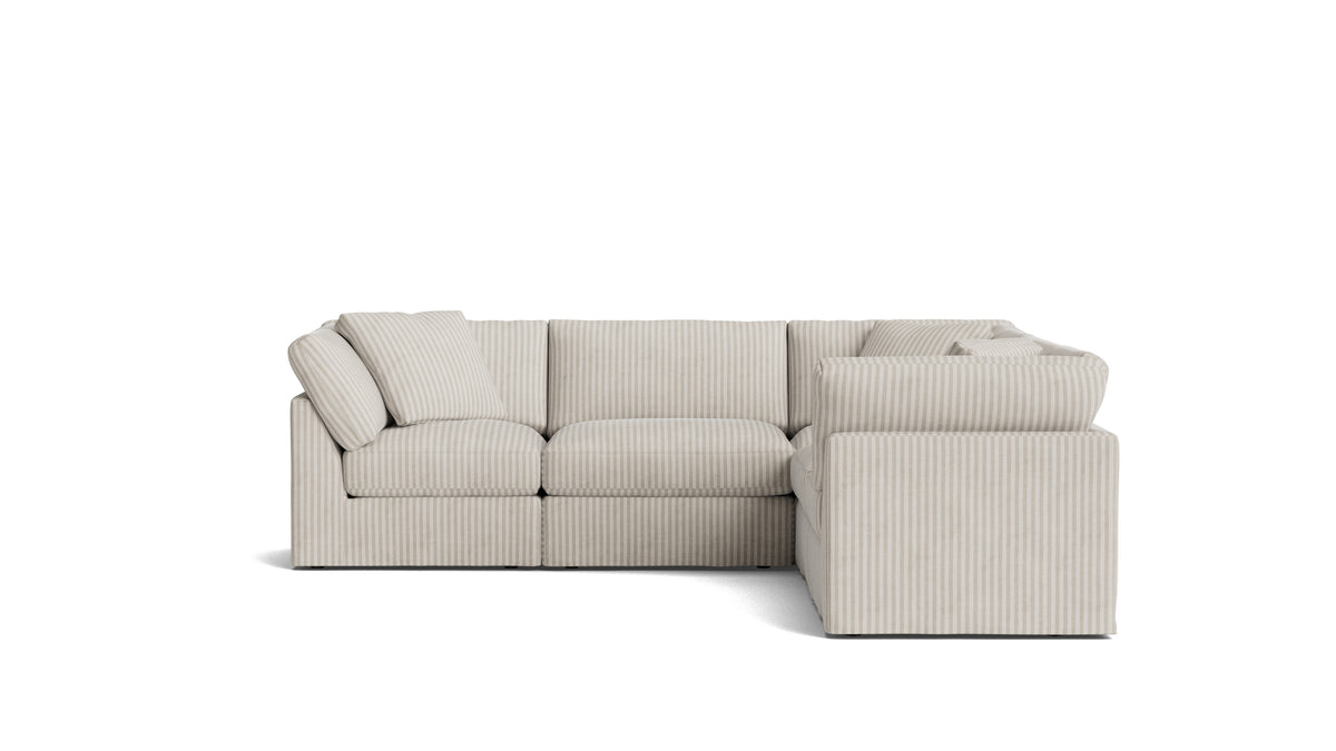 Get Together™ 5-Piece Modular Sectional Closed, Standard, Newport Stripe