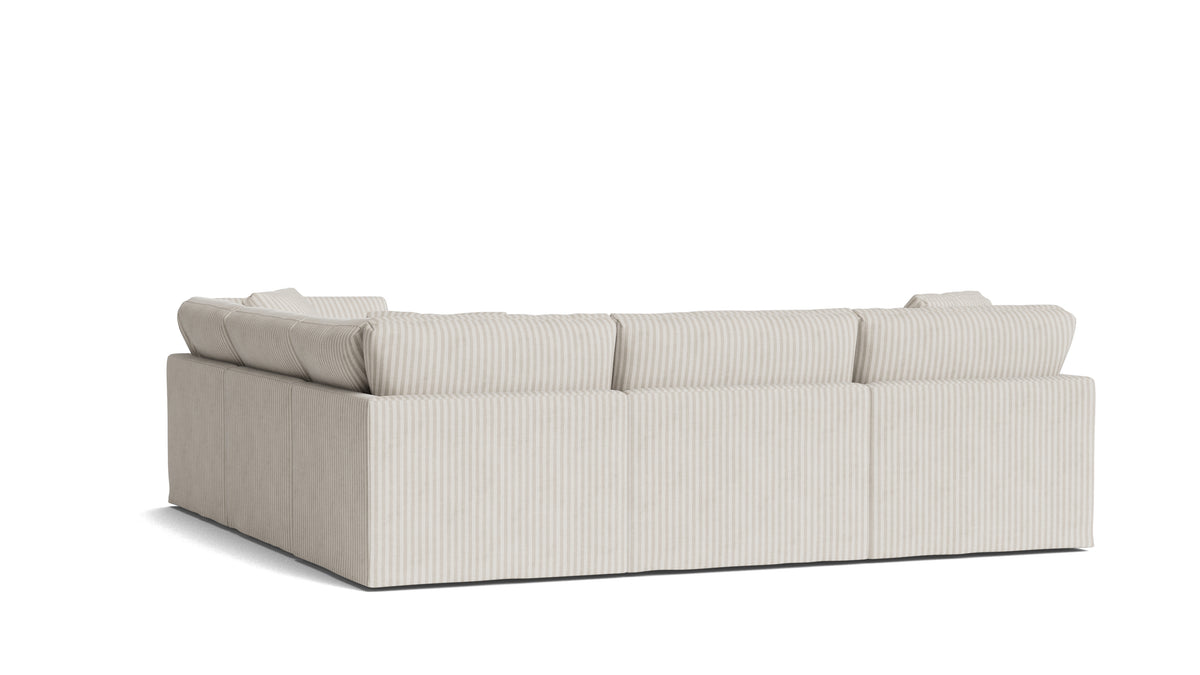 Get Together™ 5-Piece Modular Sectional Closed, Standard, Newport Stripe — alternate view