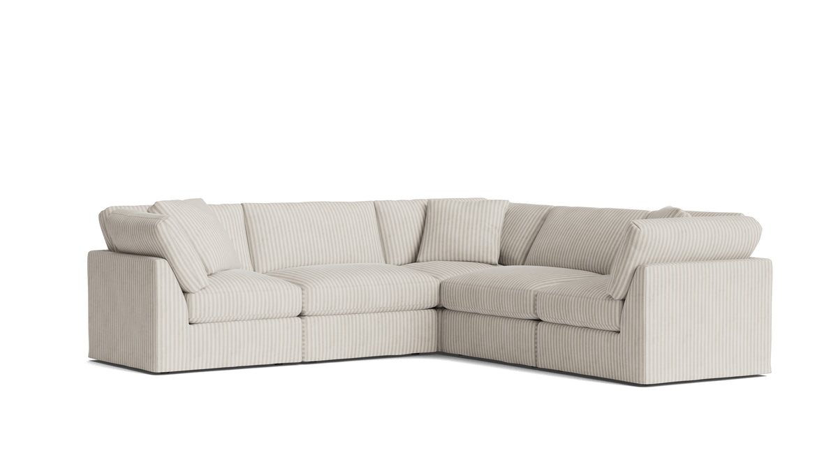 Get Together™ 5-Piece Modular Sectional Closed, Standard, Newport Stripe — alternate view