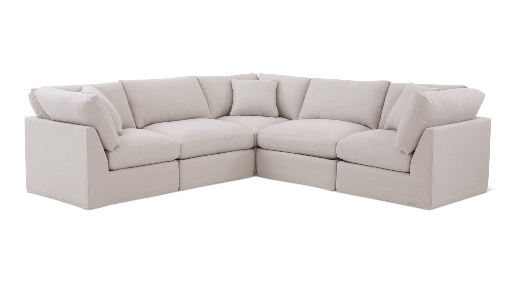 Get Together™ 5-Piece Modular Sectional Closed, Standard, Clay - Image 8