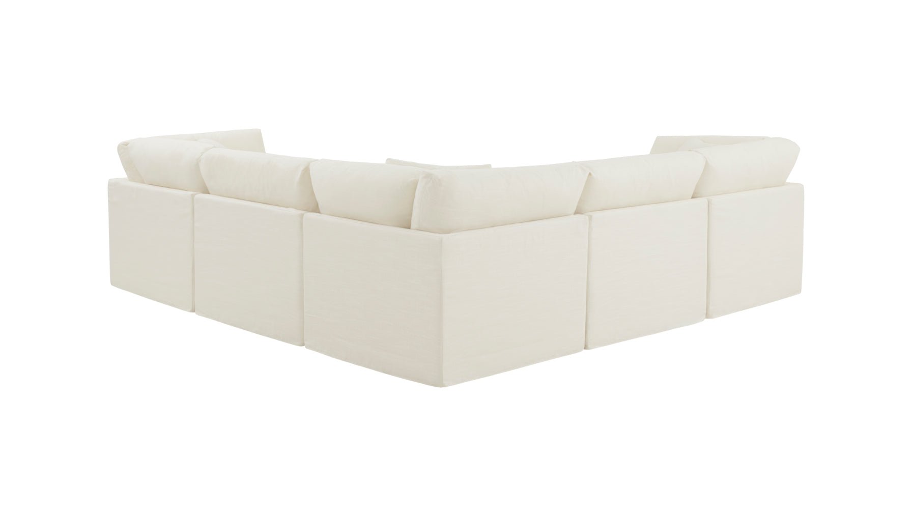 Get Together™ 5-Piece Modular Sectional Closed, Standard, Cream Linen - Image 7