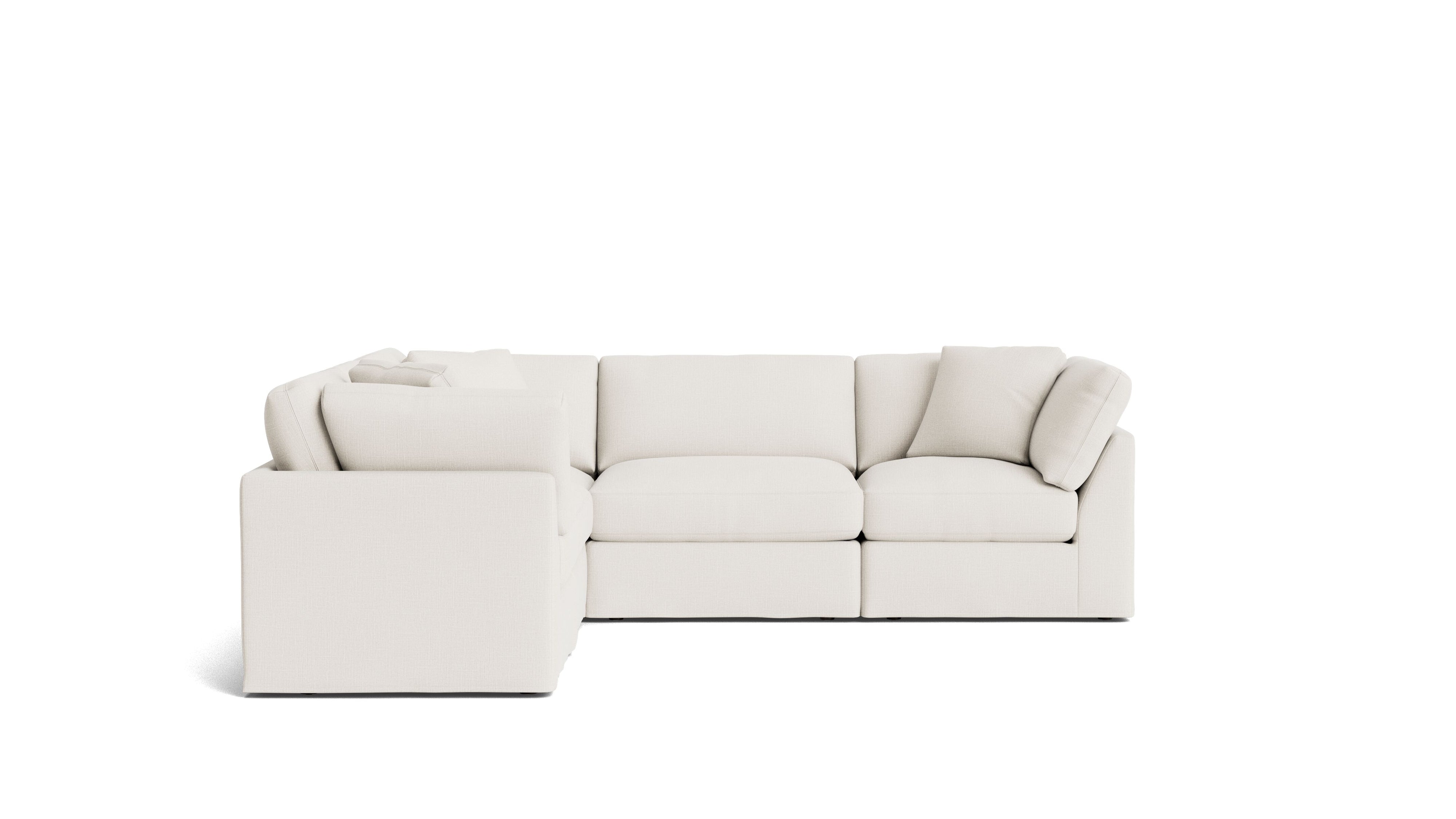Get Together™ 5 - Piece Modular Sectional Closed, Standard, Cream Linen - Sundays Company CanadaSEC-YJ-038-018