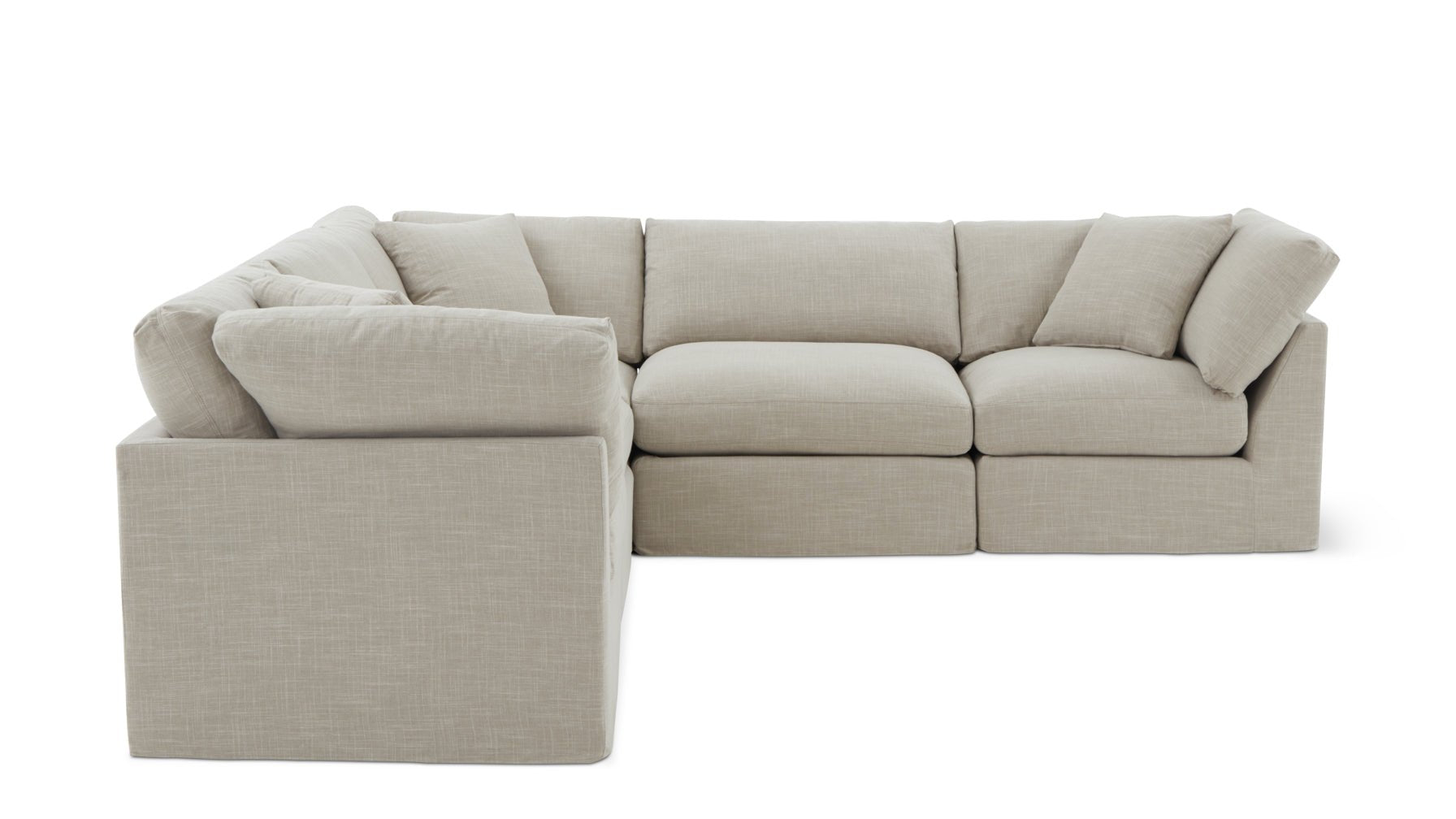 Get Together™ 5-Piece Modular Sectional Closed, Standard, Light Pebble_image