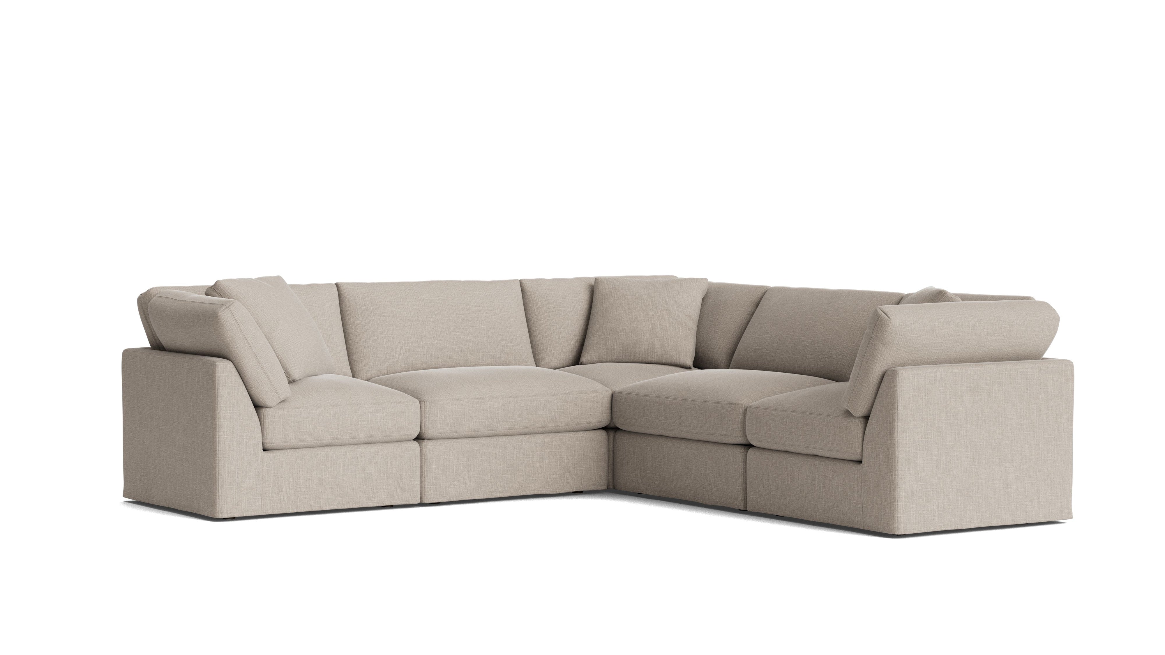 Get Together™ 5 - Piece Modular Sectional Closed, Standard, Light Pebble - Sundays Company CanadaSEC-YJ-038-029