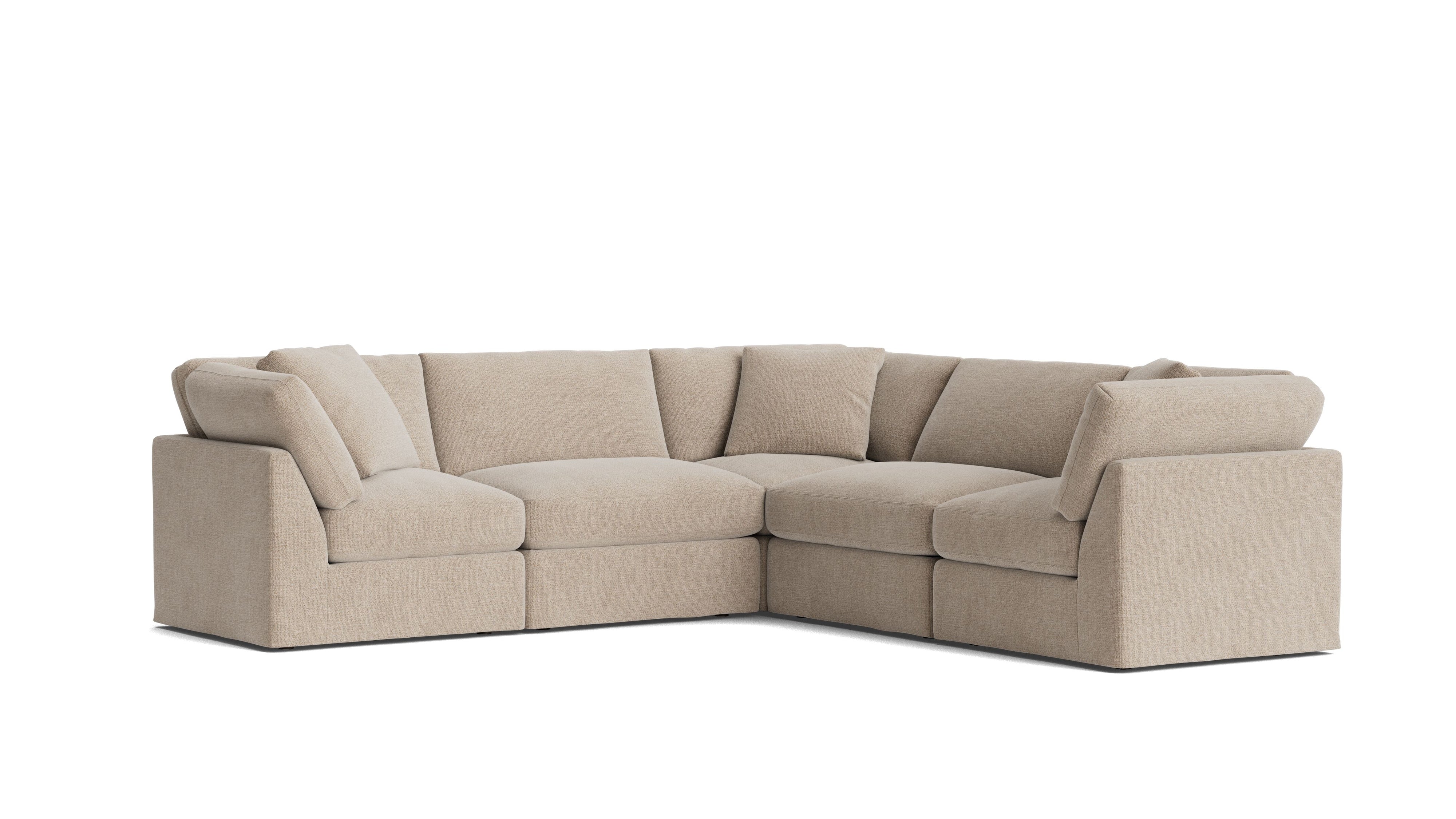 Get Together™ 5 - Piece Modular Sectional Closed, Standard, Champagne - Sundays Company CanadaSEC-YJ-038-041
