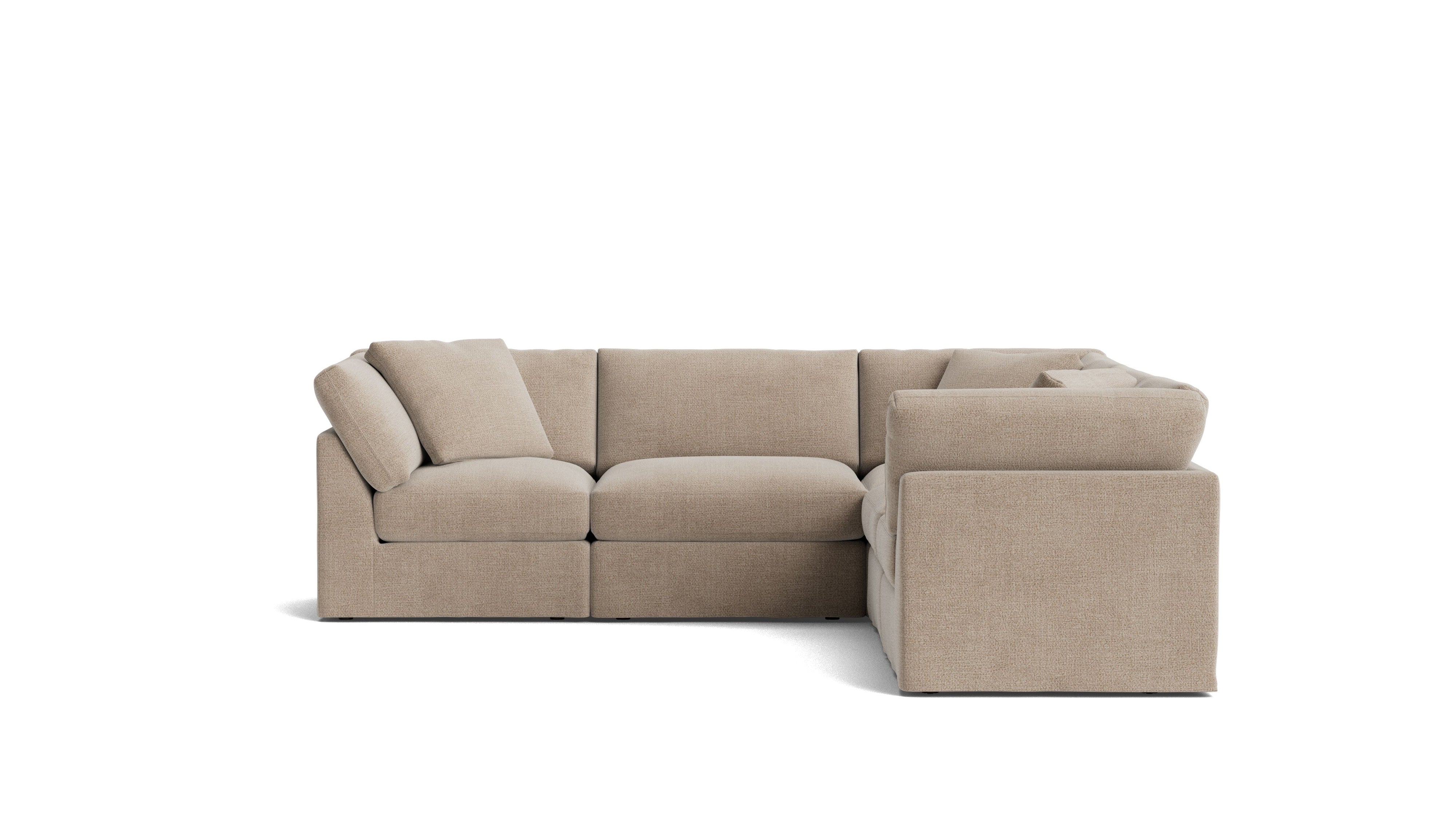 Get Together™ 5 - Piece Modular Sectional Closed, Standard, Champagne - Sundays Company CanadaSEC-YJ-038-041