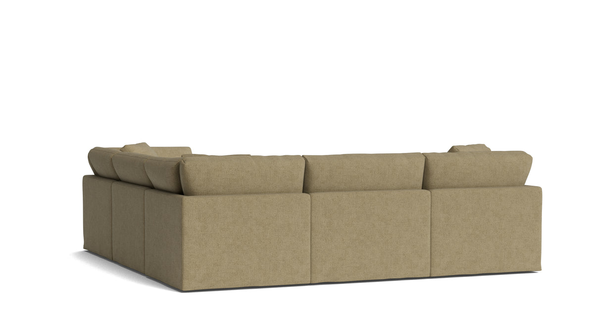 Get Together™ 5-Piece Modular Sectional Closed, Standard, Olive — alternate view