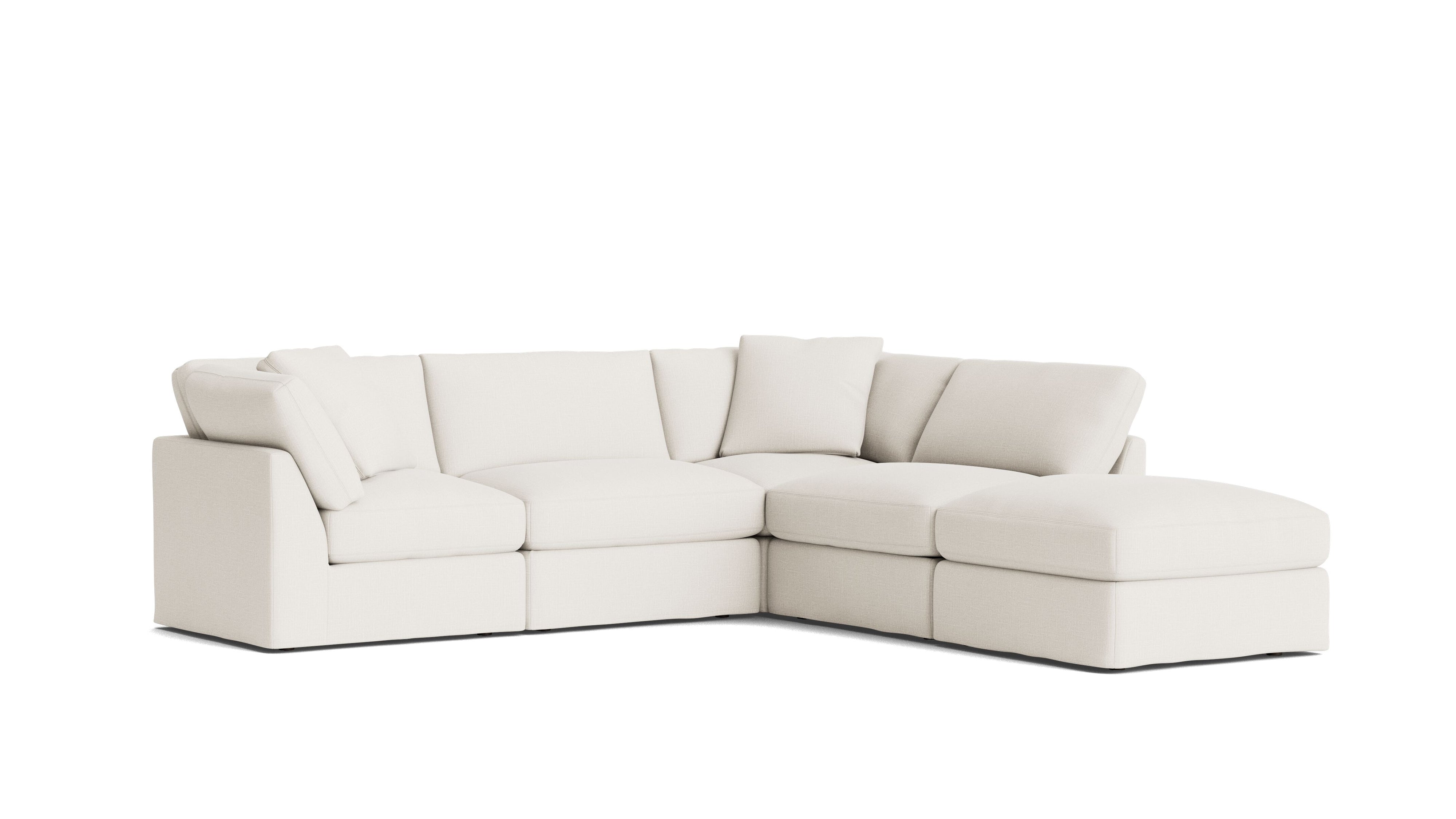 Get Together™ 5 - Piece Modular Sectional, Standard, Cream Linen - Sundays Company CanadaSEC-YJ-039-018