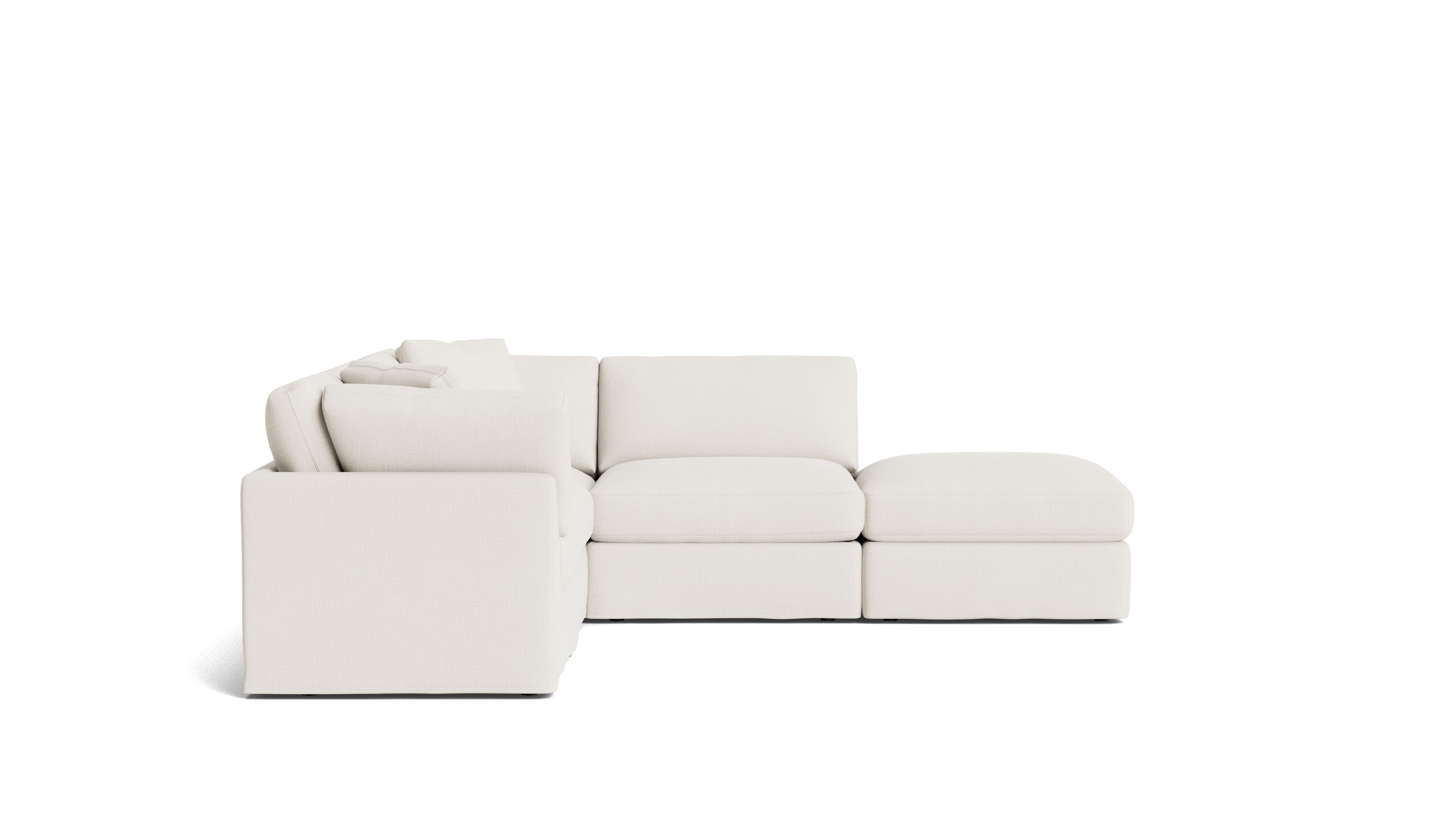 Get Together™ 5 - Piece Modular Sectional, Standard, Cream Linen - Sundays Company CanadaSEC-YJ-039-018