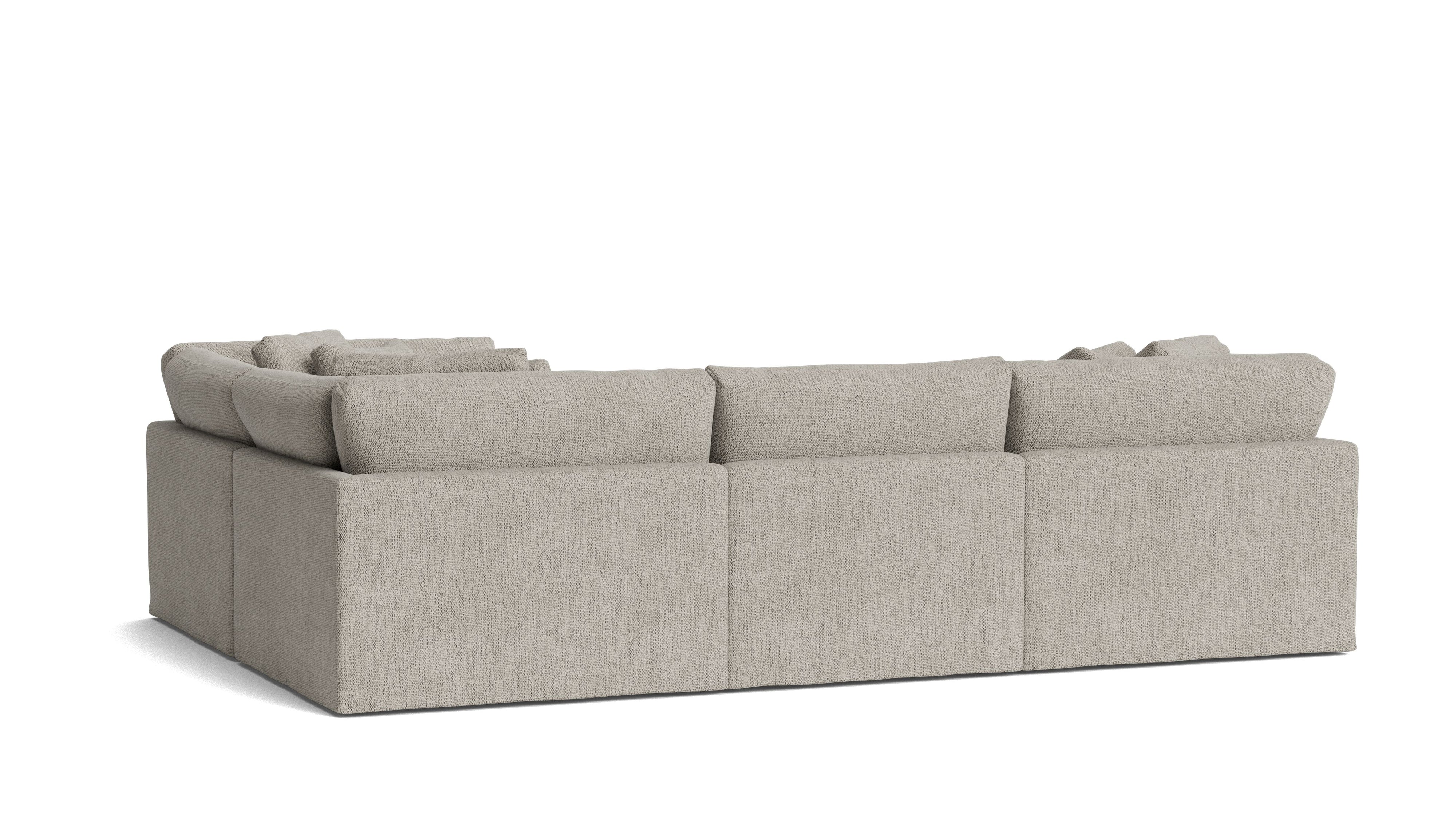 Get Together™ 4 - Piece Modular Sectional Closed, Large, Oatmeal - Sundays Company CanadaSEC-YJ-040-007