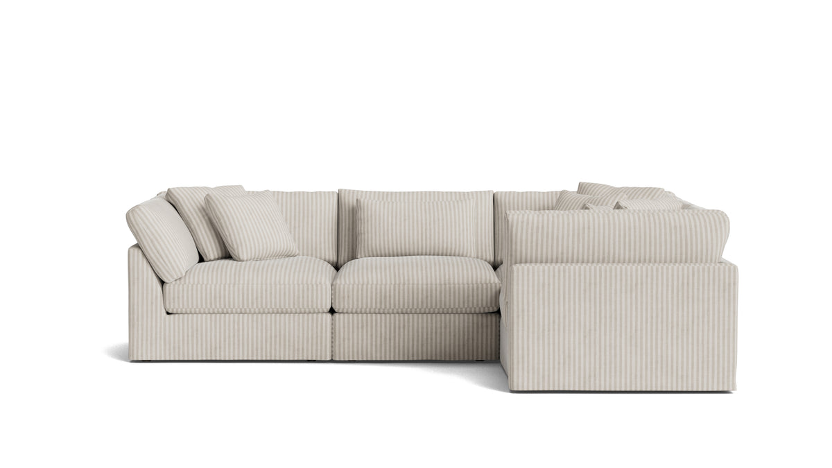 Get Together™ 4-Piece Modular Sectional Closed, Large, Newport Stripe