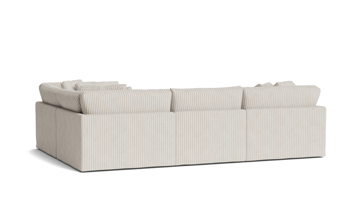 Get Together™ 4-Piece Modular Sectional Closed, Large, Newport Stripe — alternate view