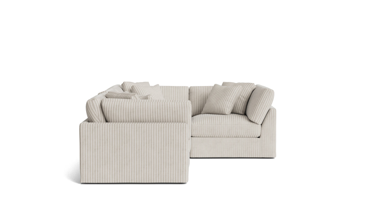 Get Together™ 4-Piece Modular Sectional Closed, Large, Newport Stripe — alternate view
