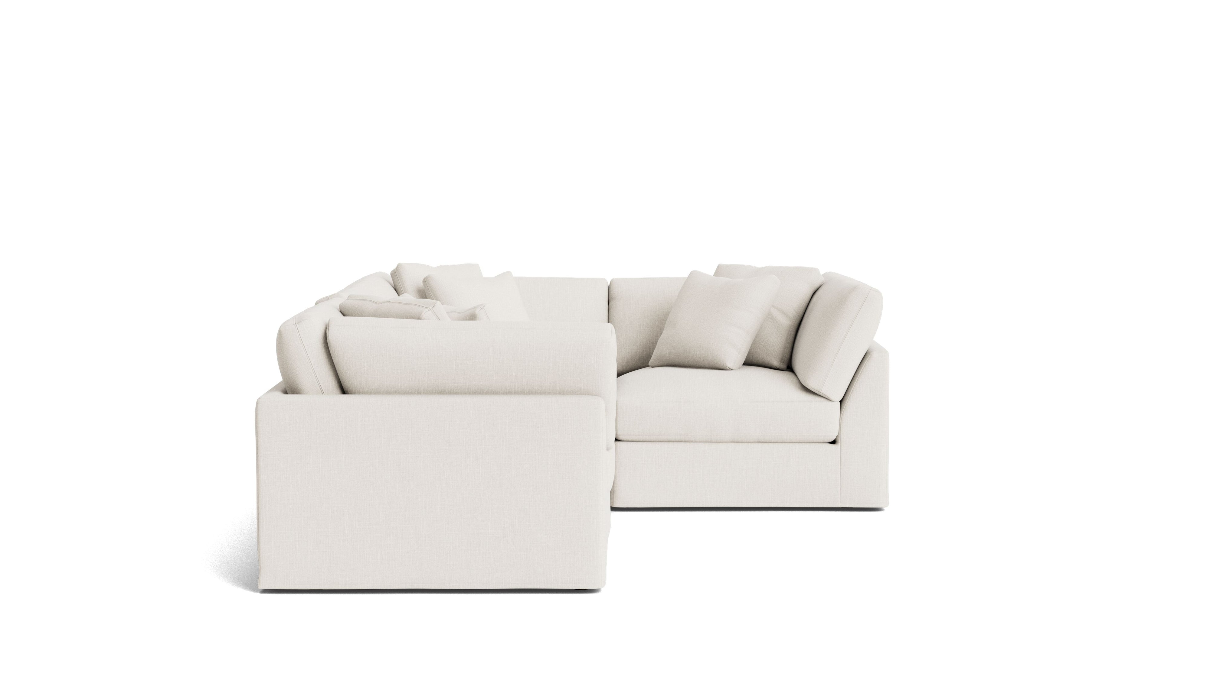 Get Together™ 4 - Piece Modular Sectional Closed, Large, Cream Linen - Sundays Company CanadaSEC-YJ-040-018