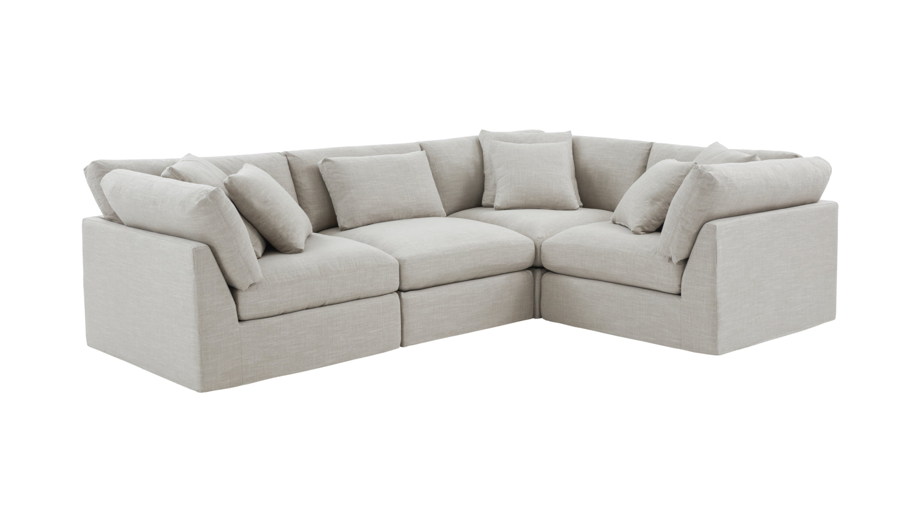 Get Together™ 4-Piece Modular Sectional Closed, Large, Light Pebble - Image 10