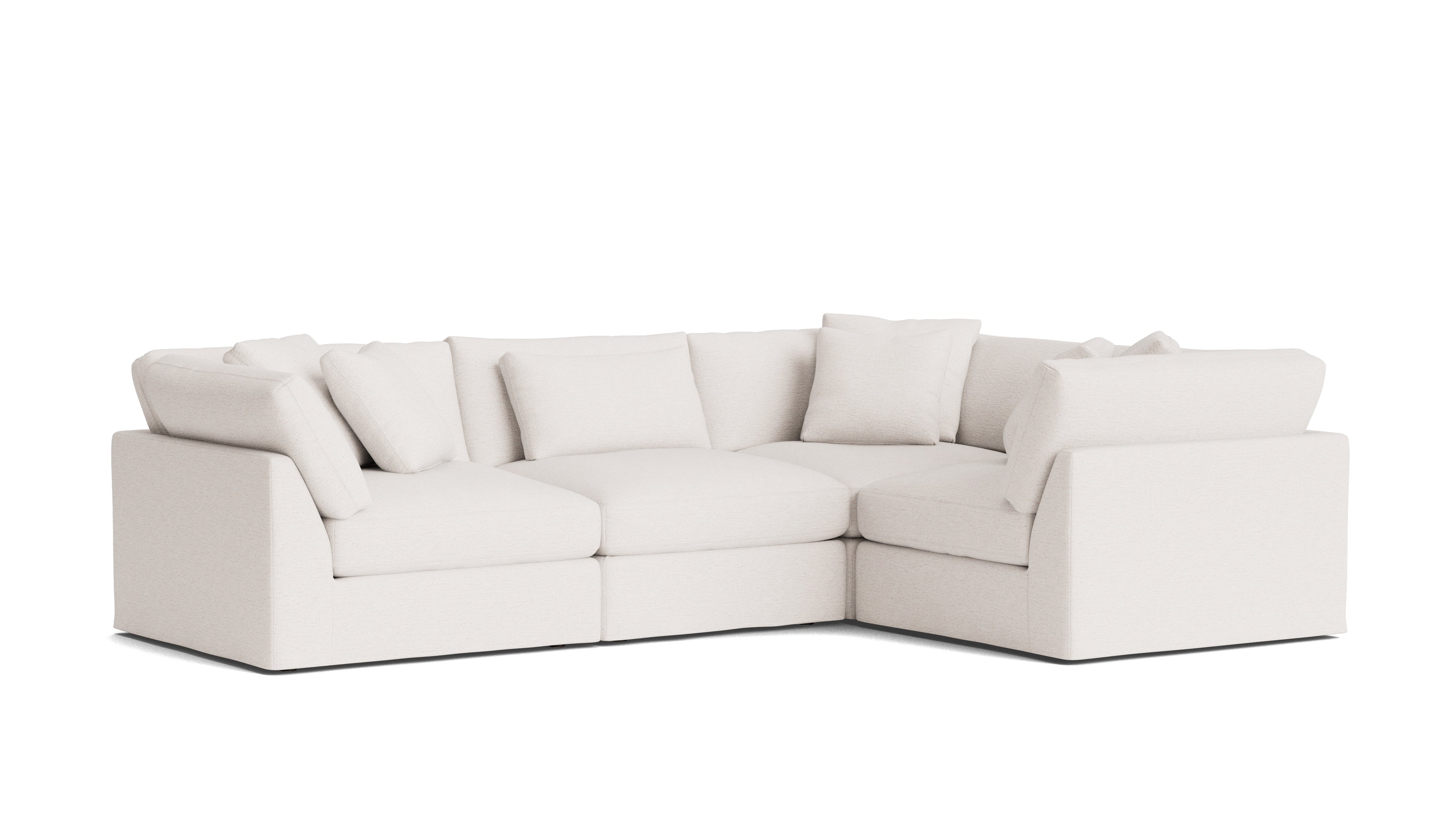 Get Together™ 4-Piece Modular Sectional Closed, Large, Nomad Snow