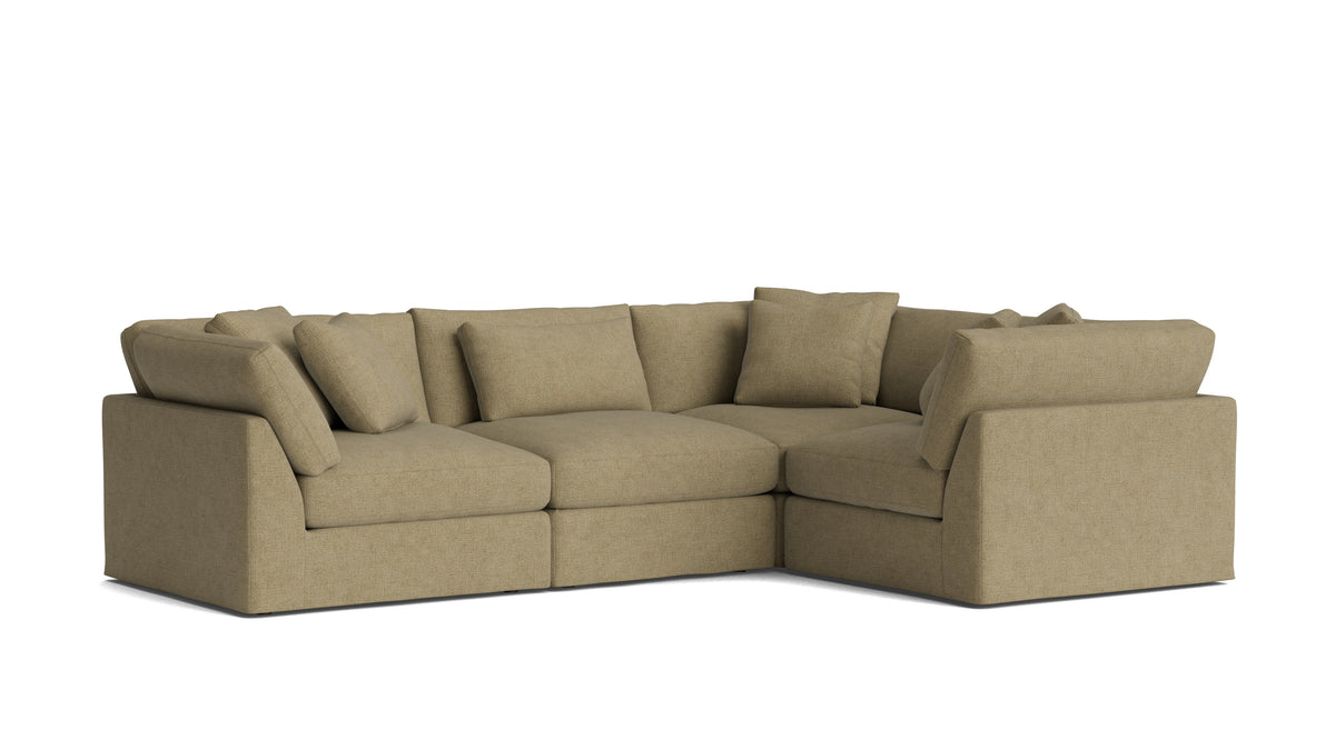 Get Together™ 4-Piece Modular Sectional Closed, Large, Olive — alternate view