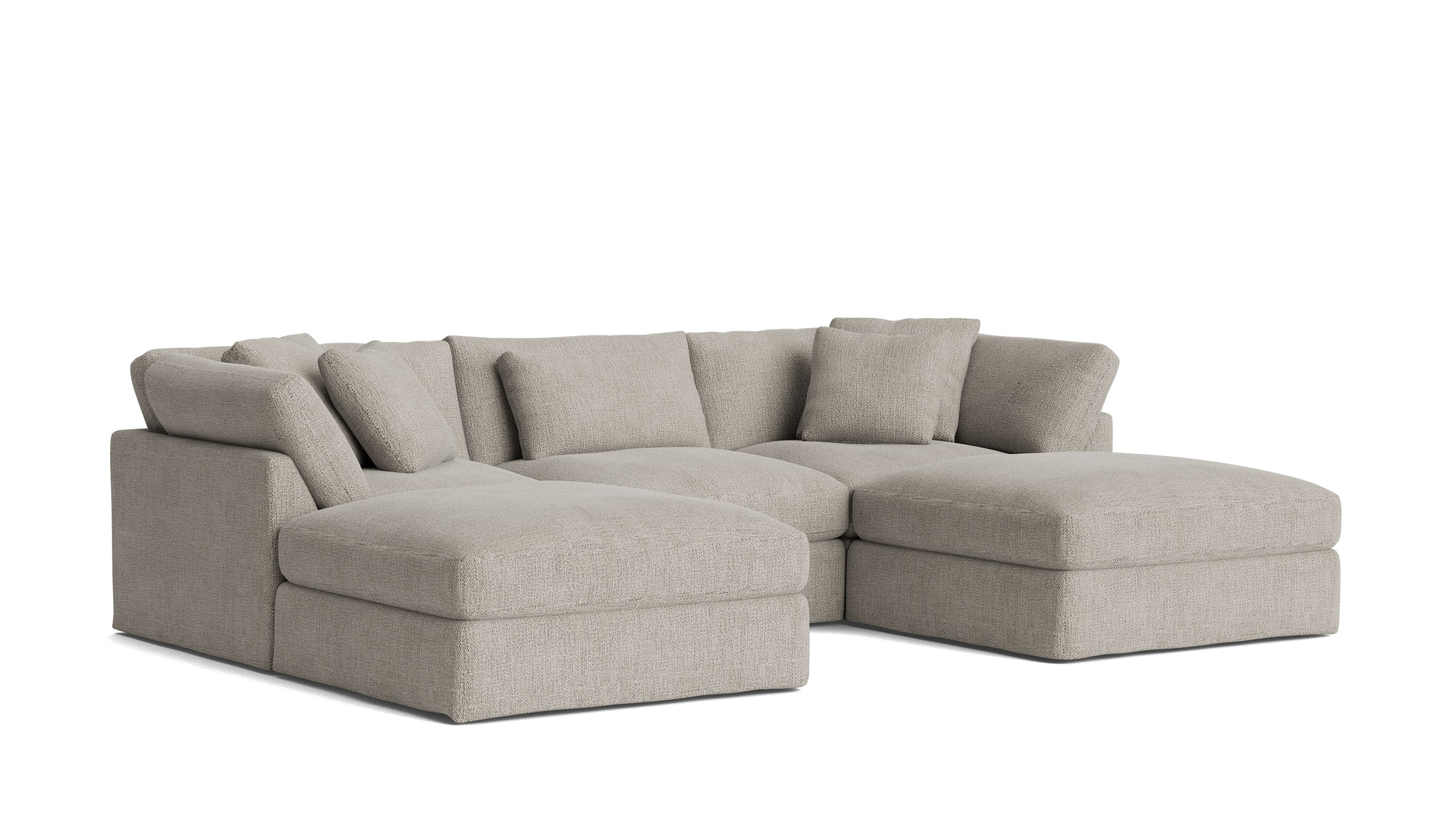 Get Together™ 5 - Piece Modular U - Shaped Sectional, Large, Oatmeal - Sundays Company CanadaSEC-YJ-041-007