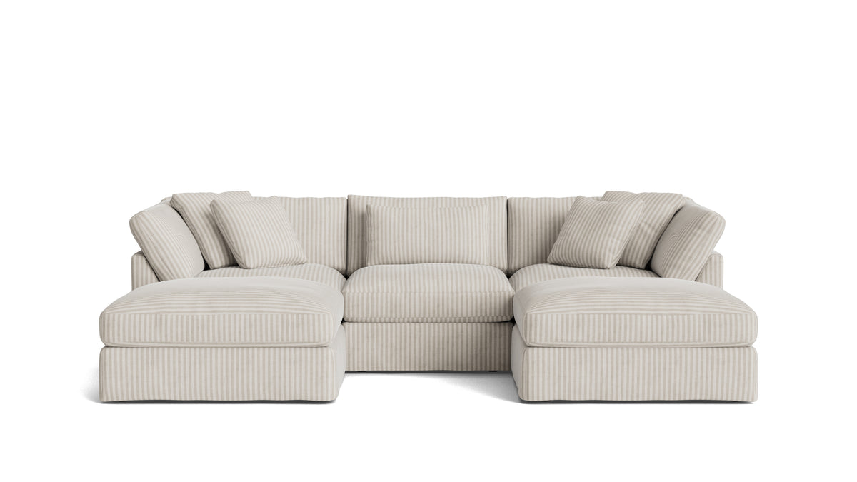 Get Together™ 5-Piece Modular U-Shaped Sectional, Large, Newport Stripe