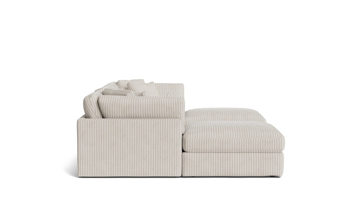 Get Together™ 5-Piece Modular U-Shaped Sectional, Large, Newport Stripe — alternate view