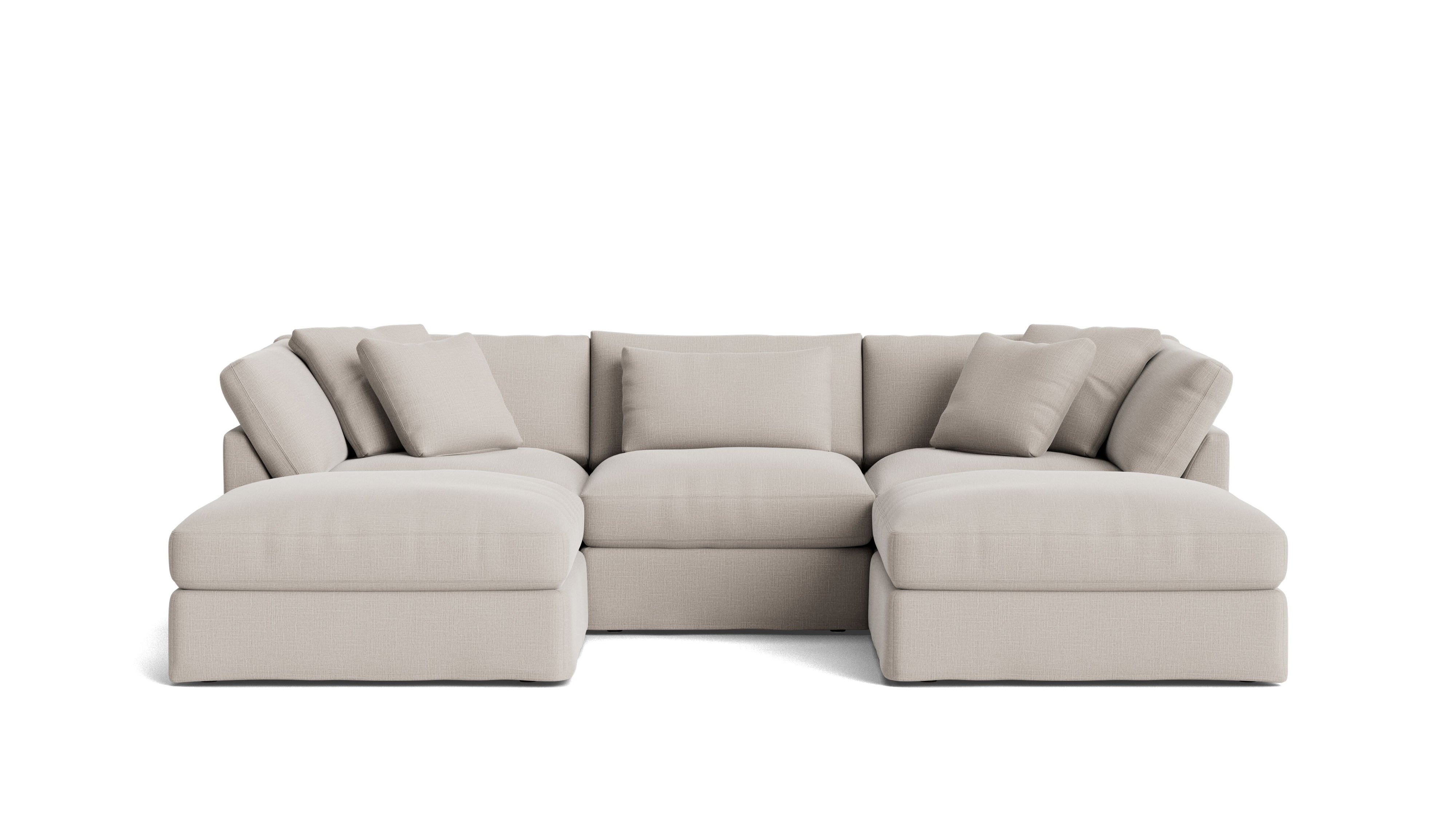 Get Together™ 5 - Piece Modular U - Shaped Sectional, Large, Clay - Sundays Company CanadaSEC-YJ-041-015