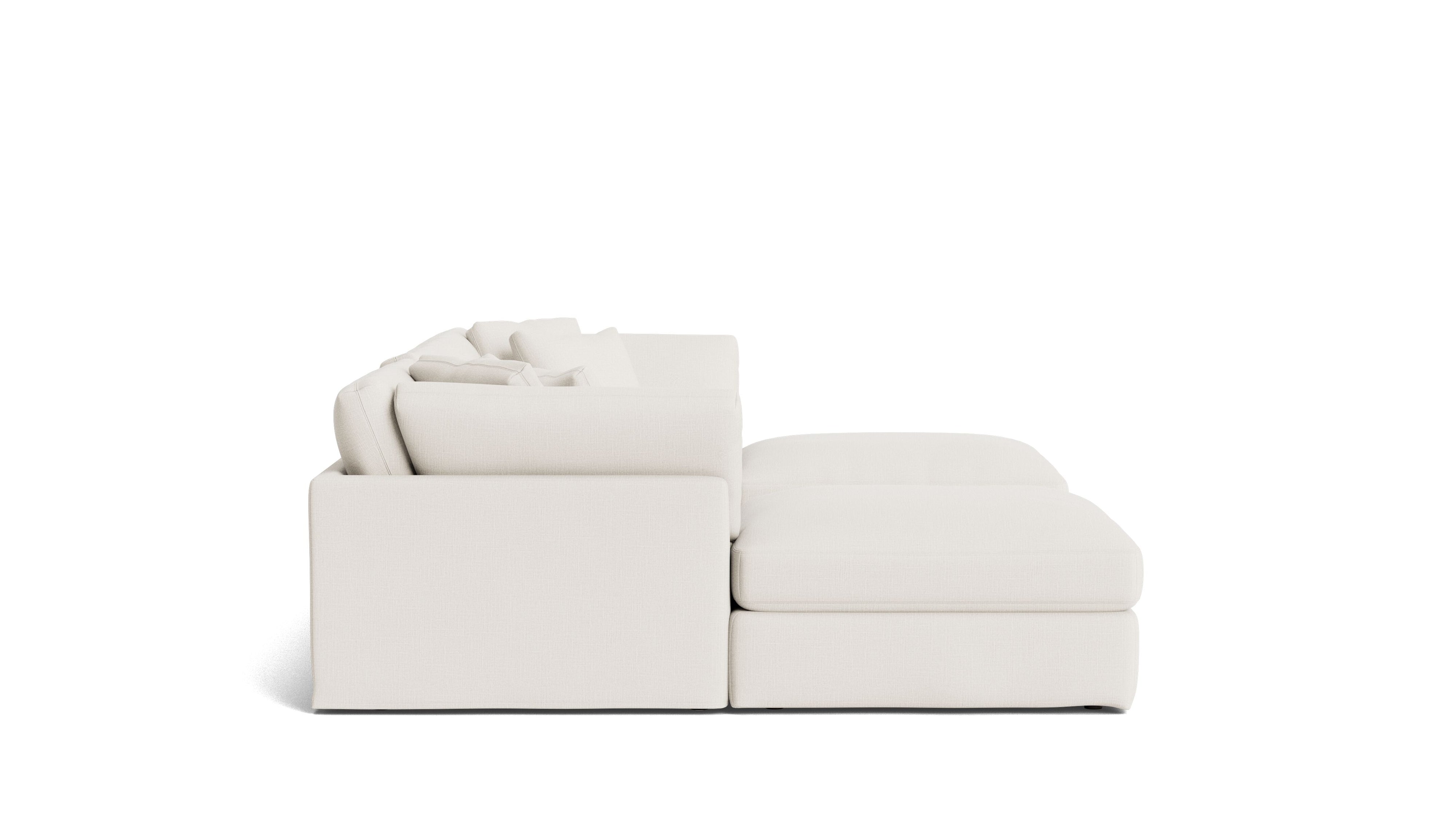 Get Together™ 5 - Piece Modular U - Shaped Sectional, Large, Cream Linen - Sundays Company CanadaSEC-YJ-041-018
