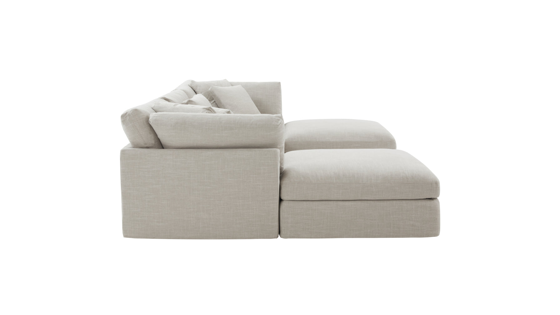 Get Together™ 5-Piece Modular U-Shaped Sectional, Large, Light Pebble - Image 9