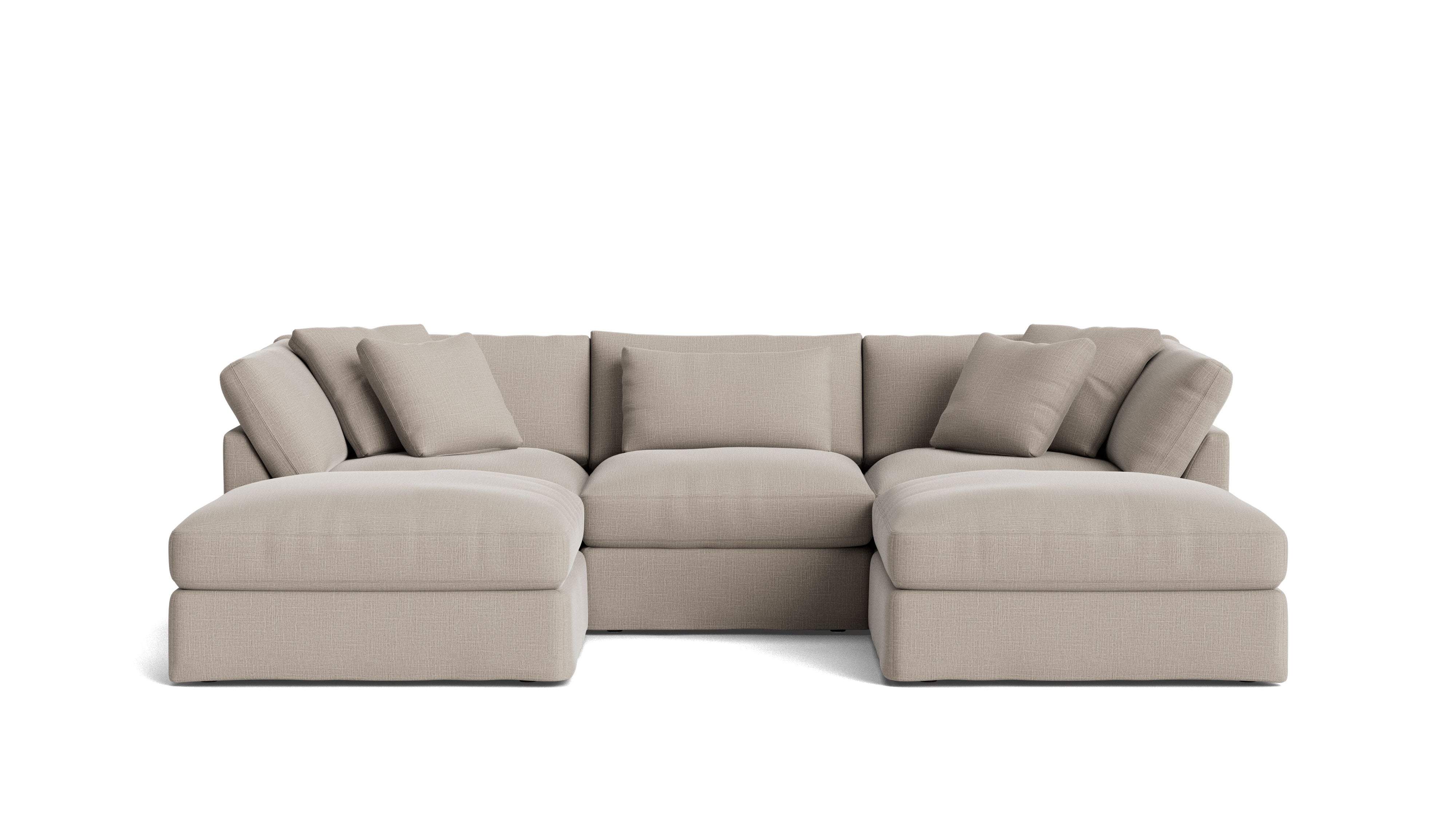 Get Together™ 5 - Piece Modular U - Shaped Sectional, Large, Light Pebble - Sundays Company CanadaSEC-YJ-041-029