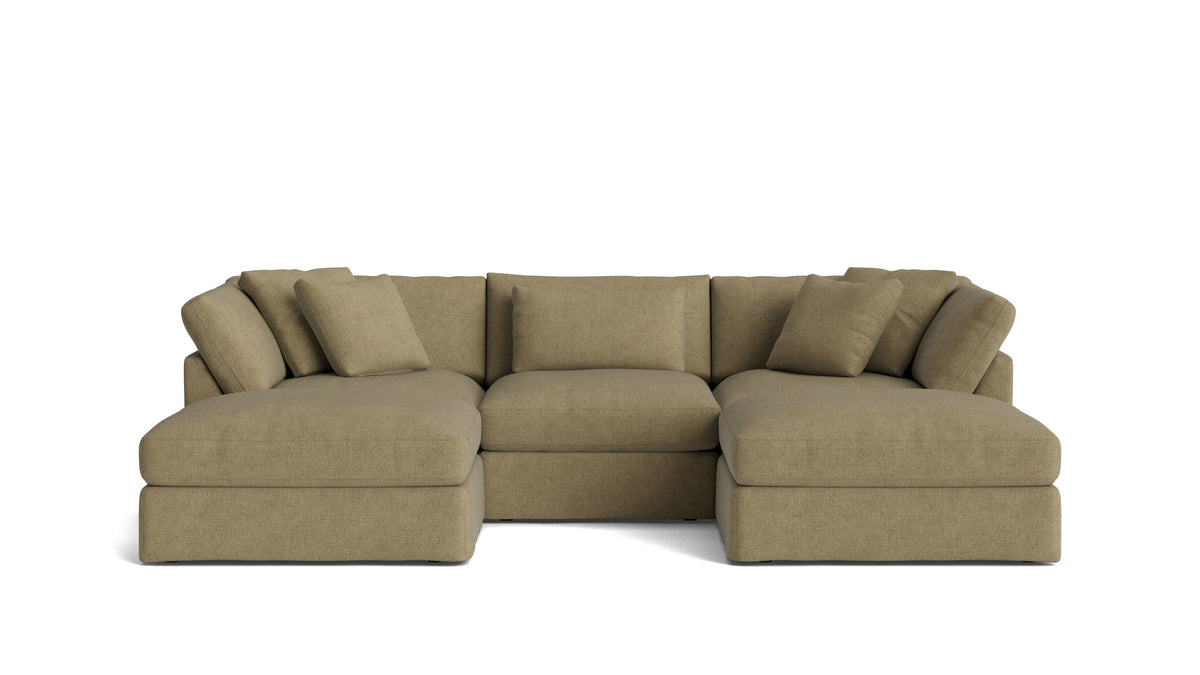 Get Together™ 5-Piece Modular U-Shaped Sectional, Large, Olive