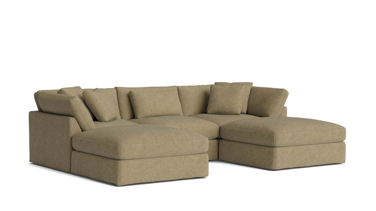 Get Together™ 5-Piece Modular U-Shaped Sectional, Large, Olive — alternate view