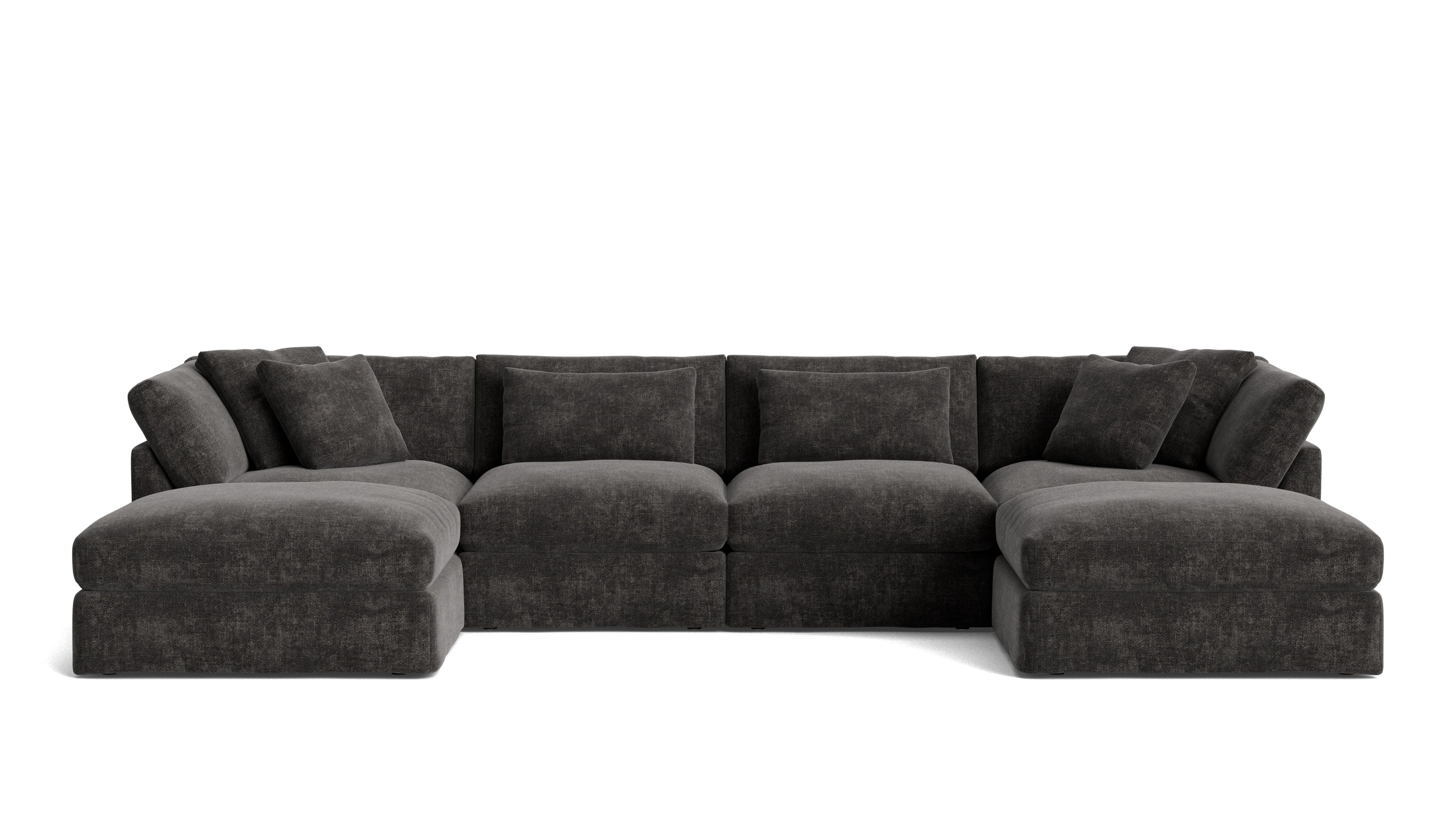 Get Together™ 6 - Piece Modular U - Shaped Sectional, Large, Truffle - Sundays Company CanadaSEC-YJ-042-003
