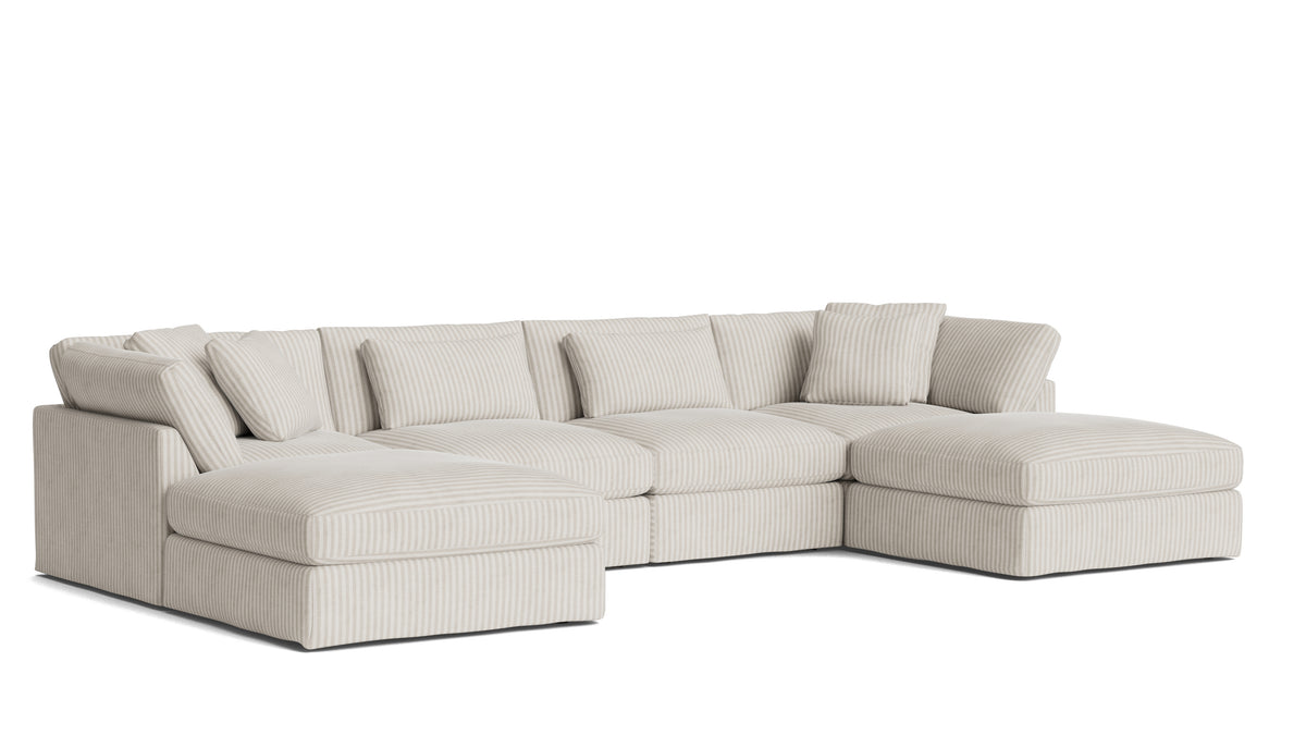 Get Together™ 6-Piece Modular U-Shaped Sectional, Large, Newport Stripe — alternate view