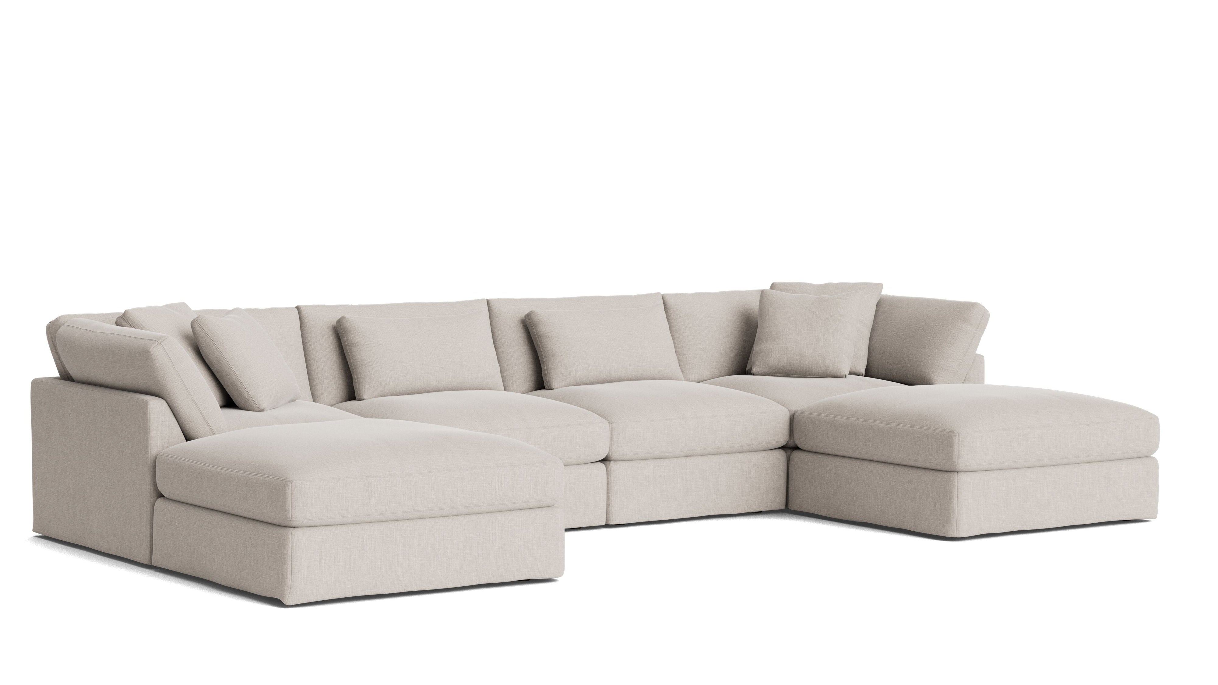 Get Together™ 6 - Piece Modular U - Shaped Sectional, Large, Clay - Sundays Company CanadaSEC-YJ-042-015