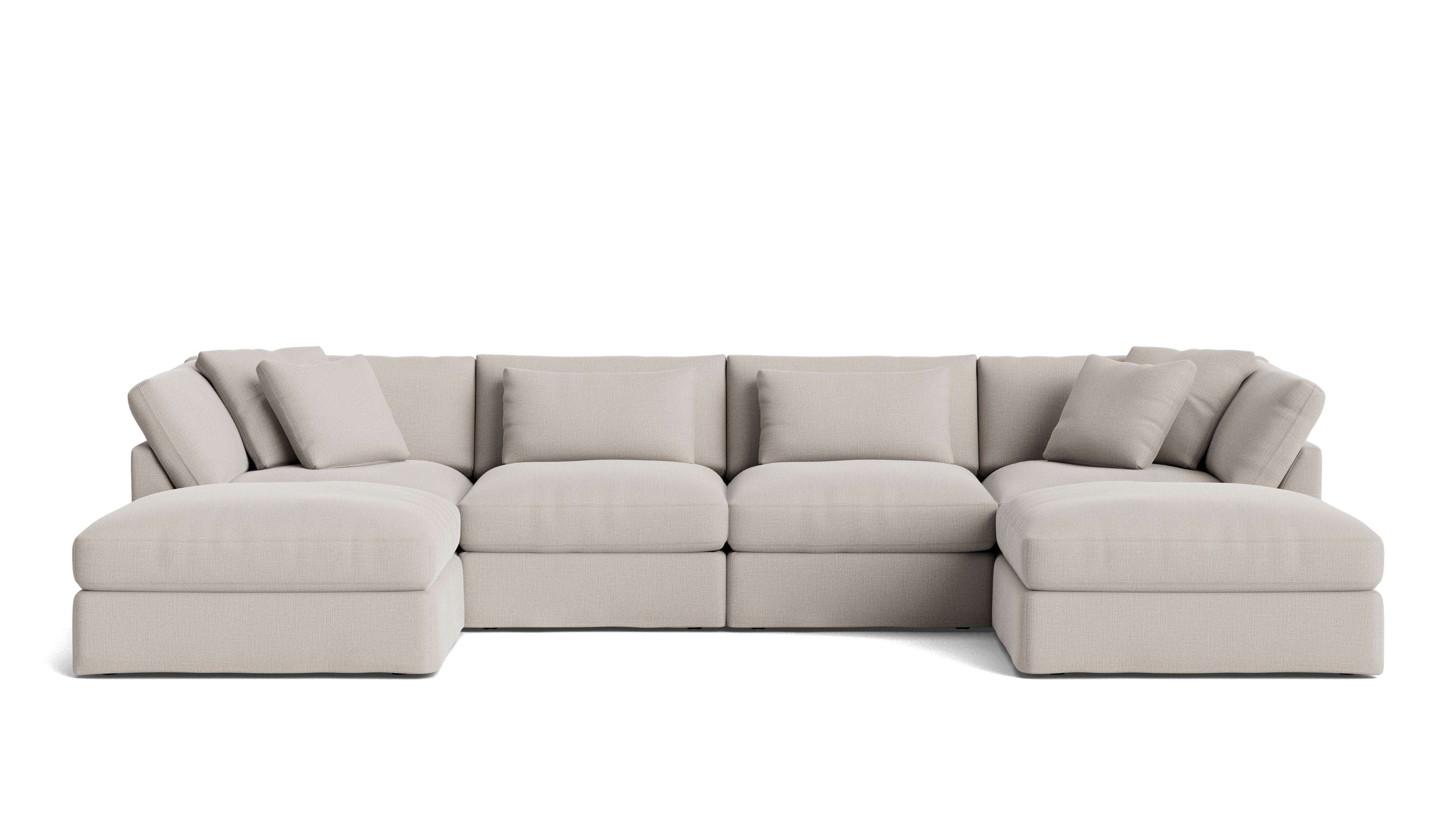 Get Together™ 6-Piece Modular U-Shaped Sectional, Large, Clay