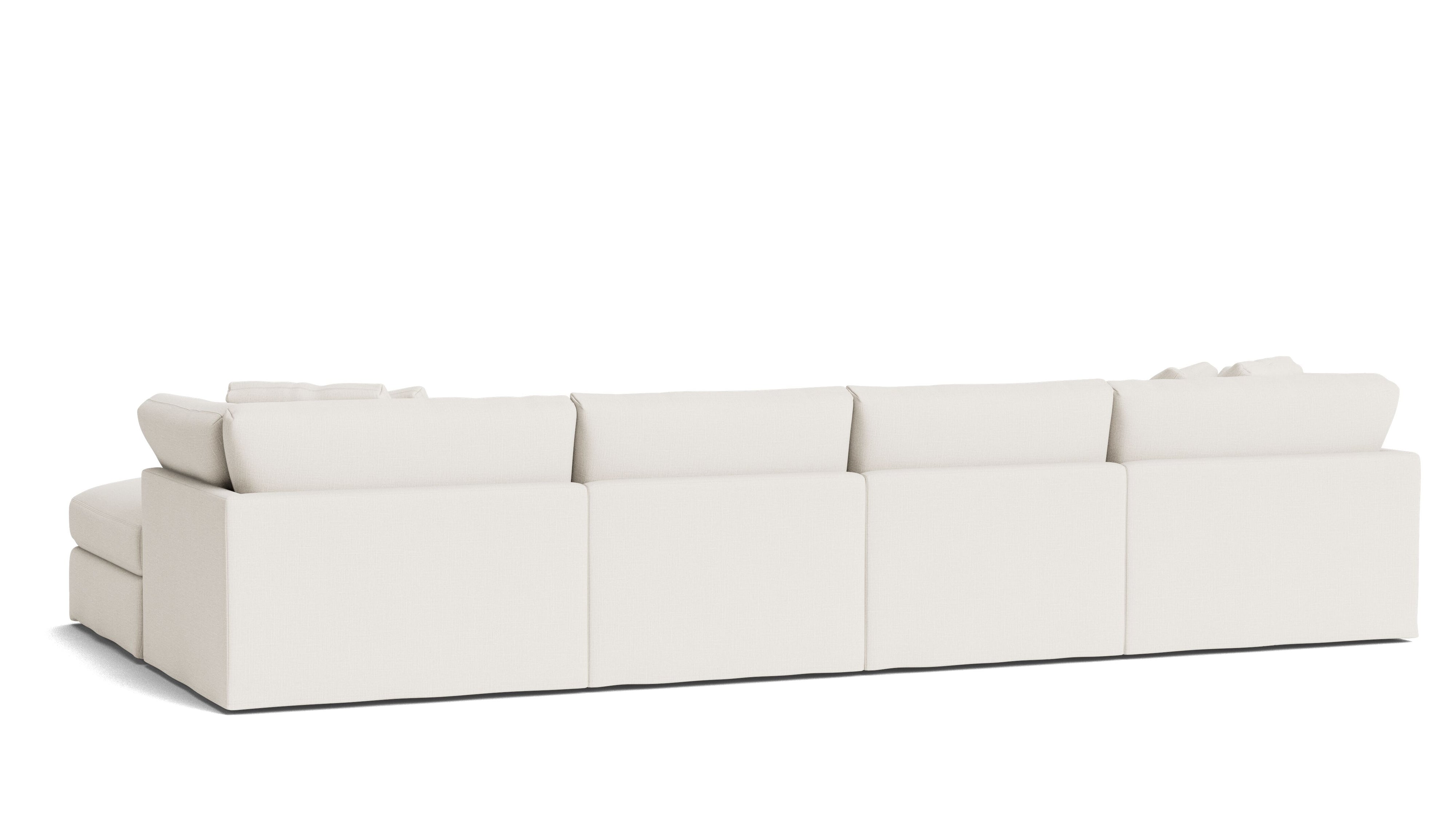 Get Together™ 6 - Piece Modular U - Shaped Sectional, Large, Cream Linen - Sundays Company CanadaSEC-YJ-042-018