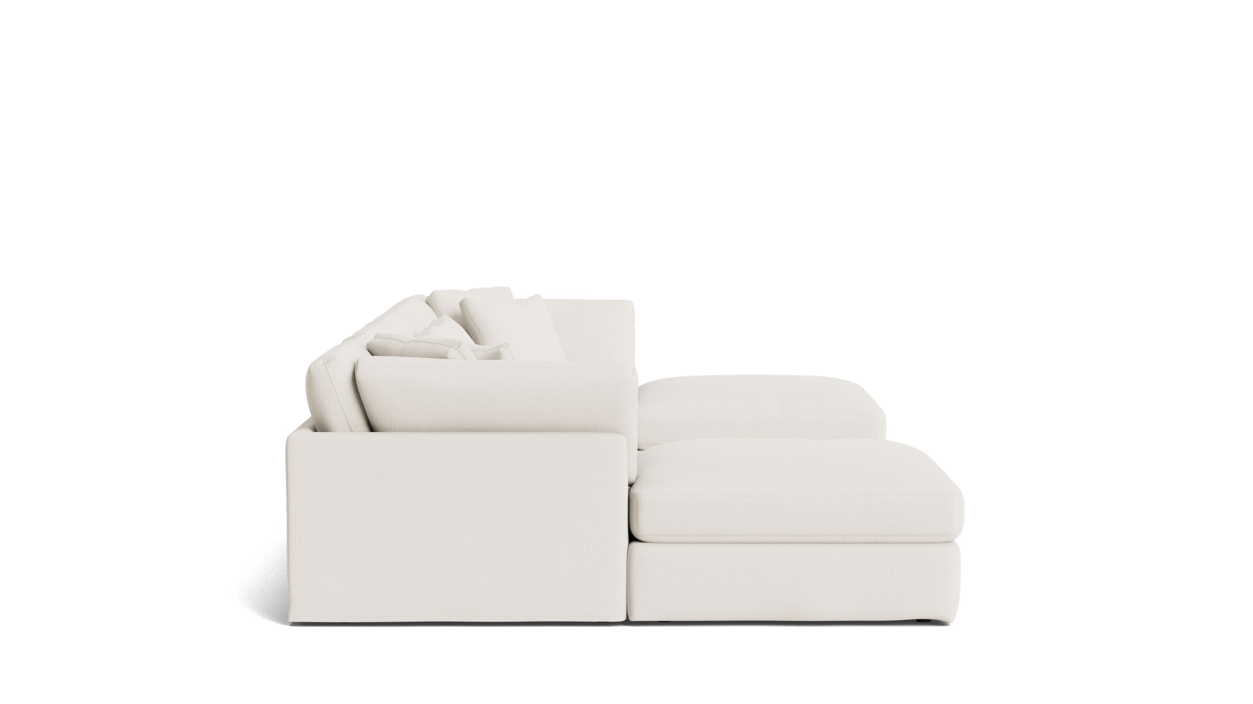 Get Together™ 6 - Piece Modular U - Shaped Sectional, Large, Cream Linen - Sundays Company CanadaSEC-YJ-042-018