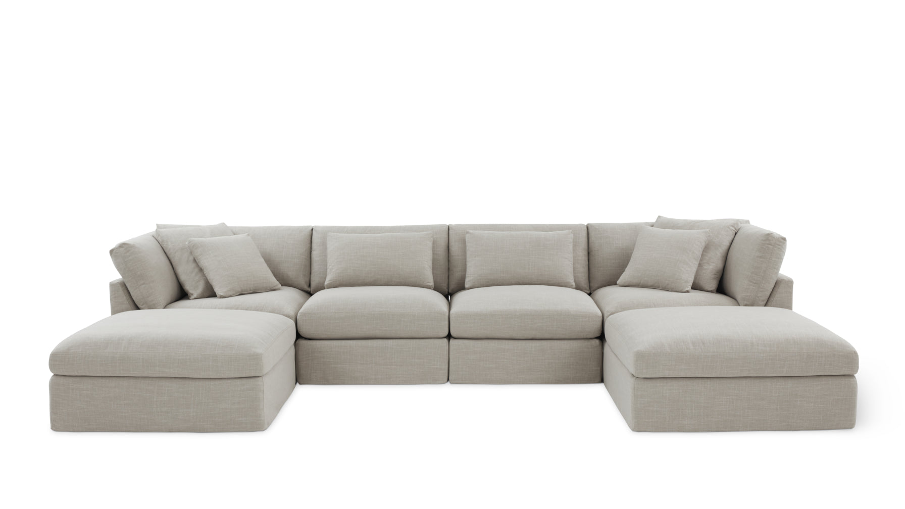 Get Together™ 6-Piece Modular U-Shaped Sectional, Large, Light Pebble - Image 1