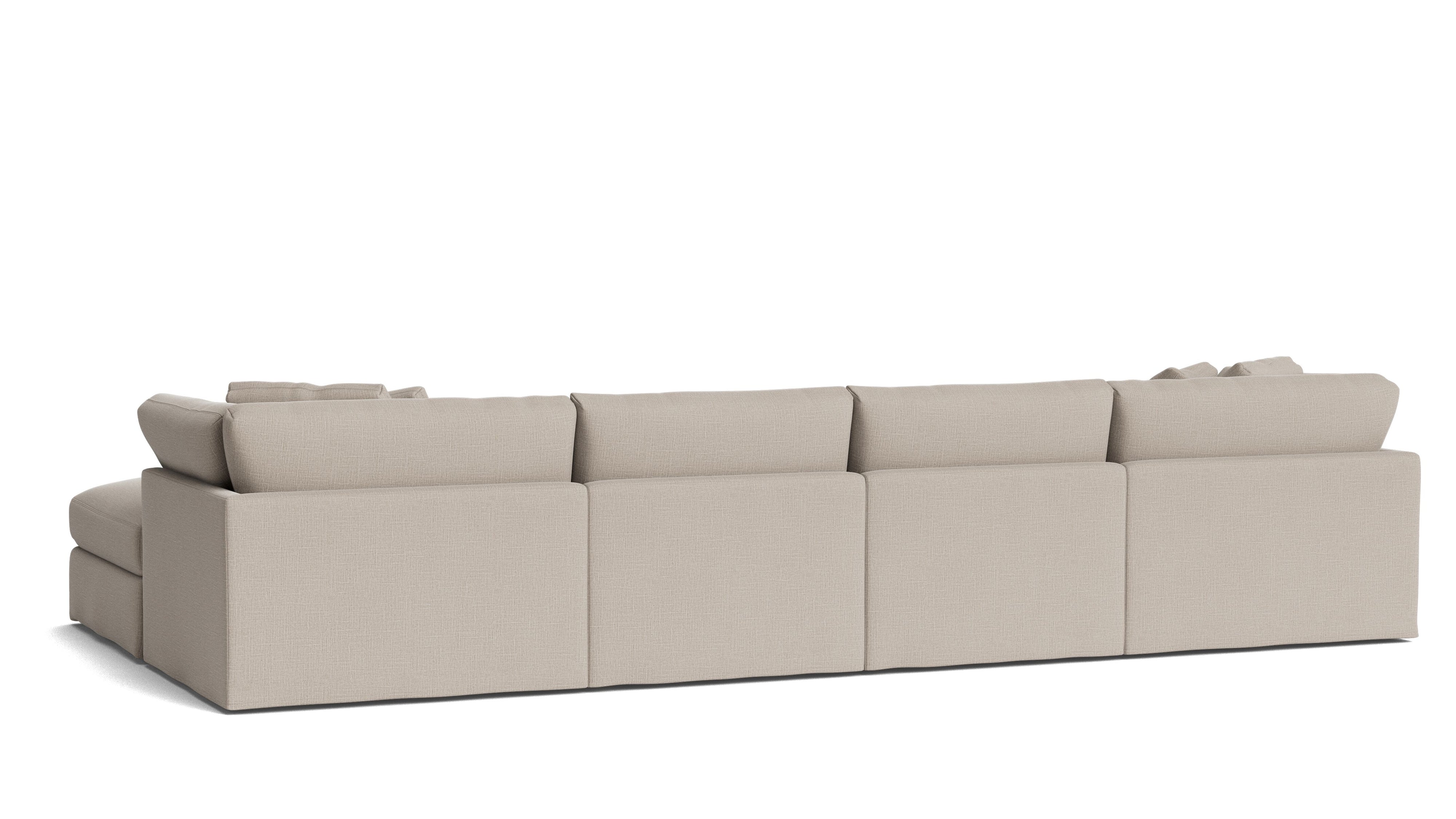 Get Together™ 6 - Piece Modular U - Shaped Sectional, Large, Light Pebble - Sundays Company CanadaSEC-YJ-042-029