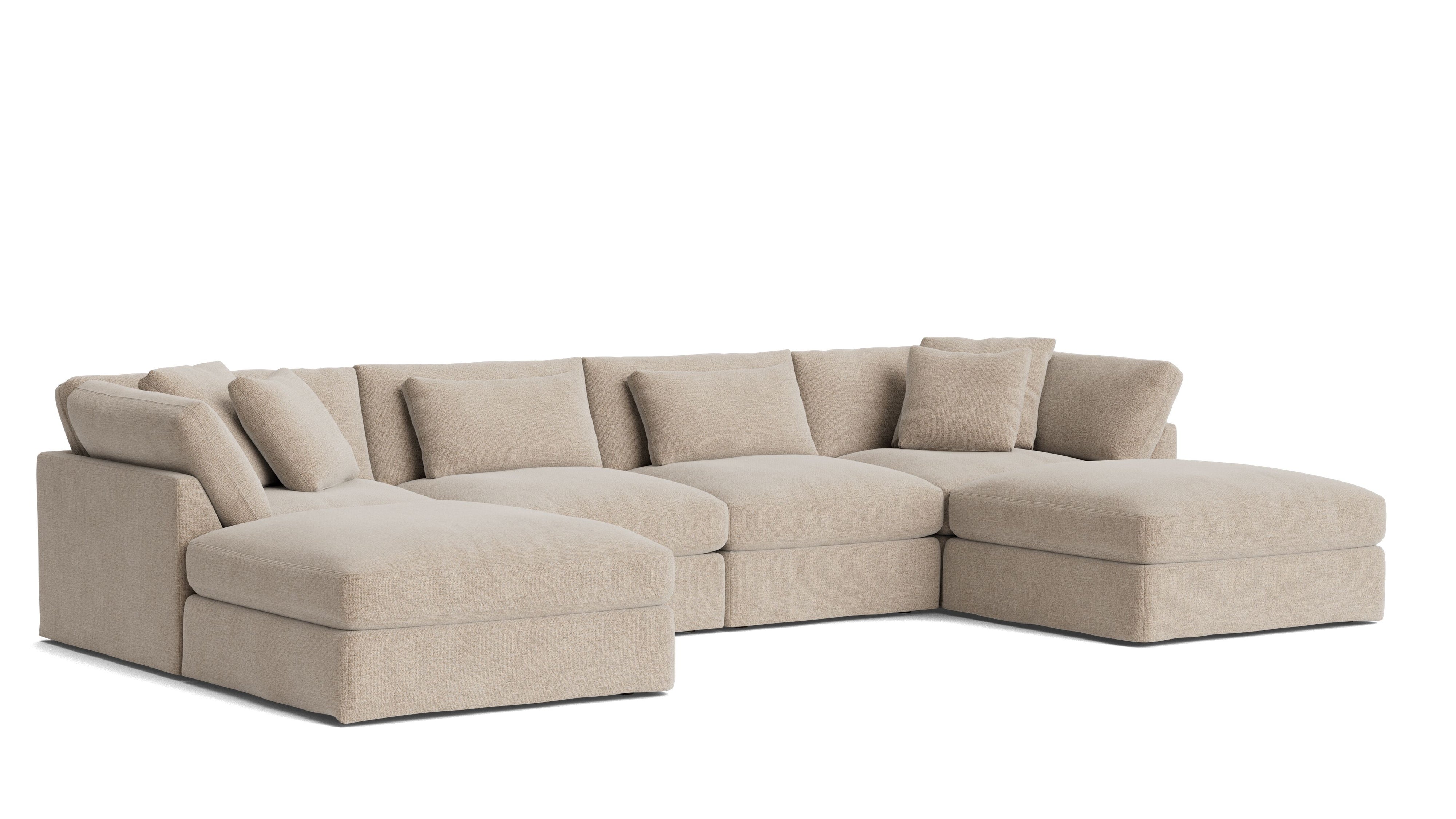 Get Together™ 6 - Piece Modular U - Shaped Sectional, Large, Champagne - Sundays Company CanadaSEC-YJ-042-041